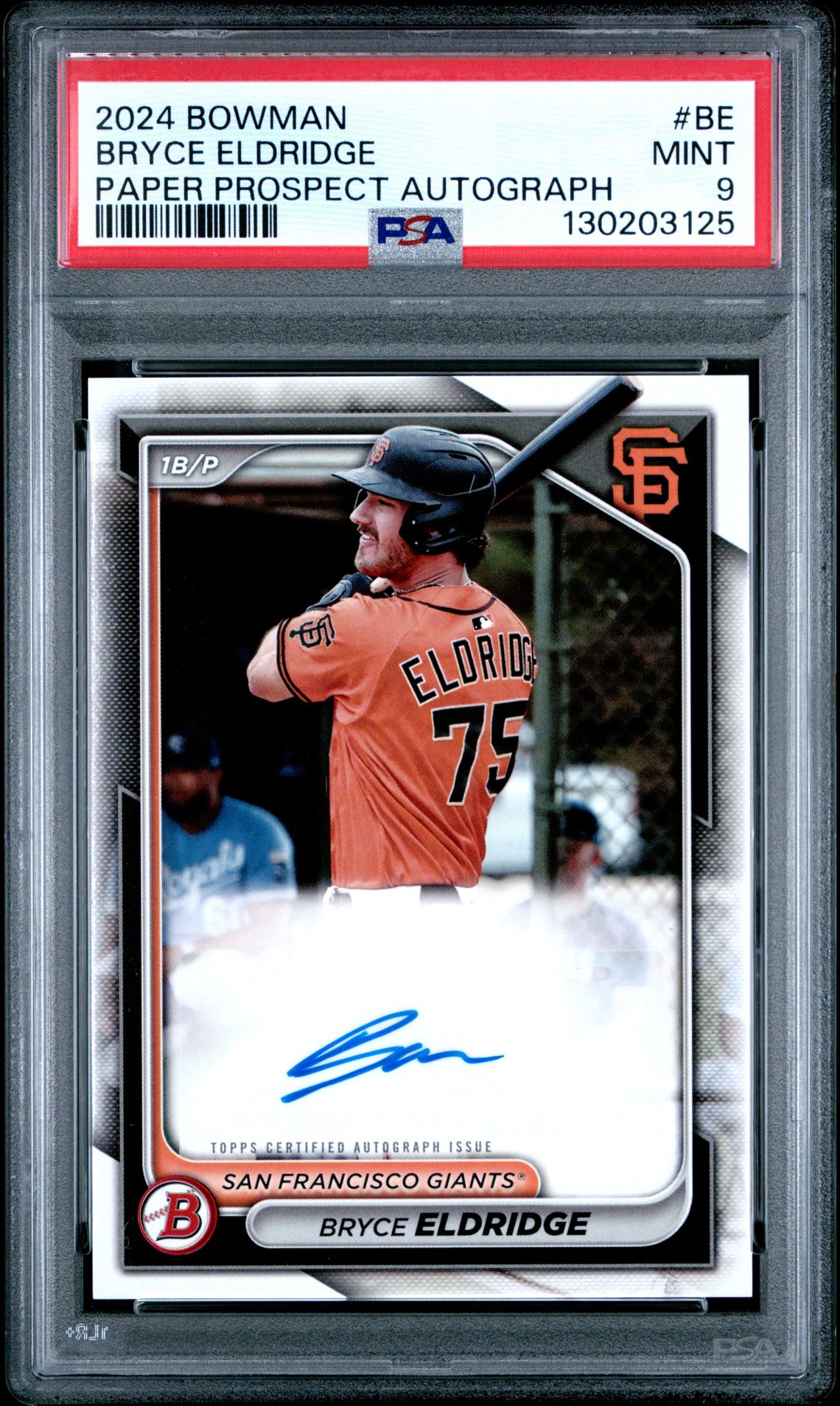 2024 Bowman Paper Prospect Autographs Bryce Eldridge #Be Mint 9 front