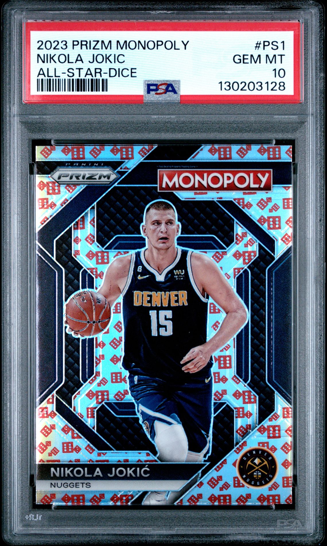 2023 Panini Prizm Monopoly All-Star Nikola Jokic #Ps1 (All-Star-Dice) Gem Mt 10 front
