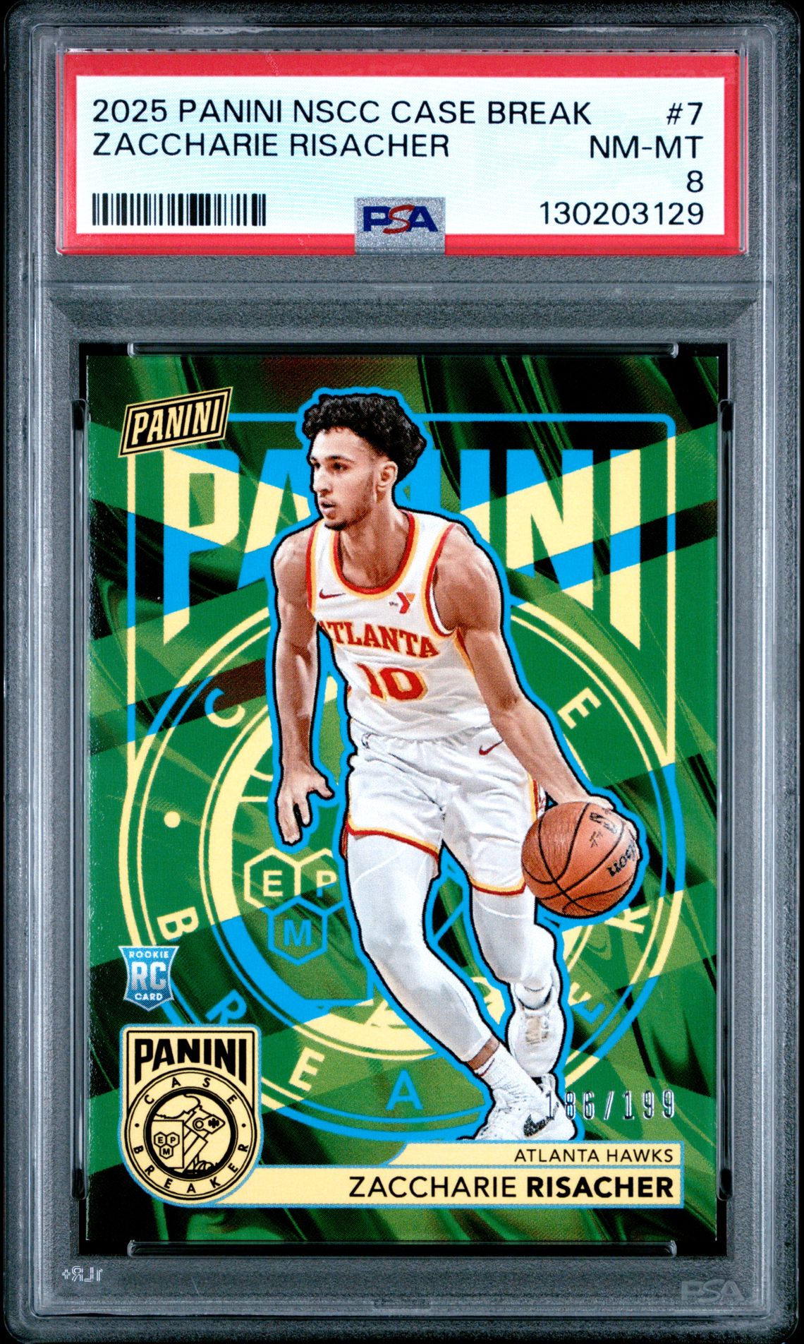 2025 Panini National Sports Collectors Convention Case Breaker Zaccharie Risacher #7 Nm-Mt 8 front