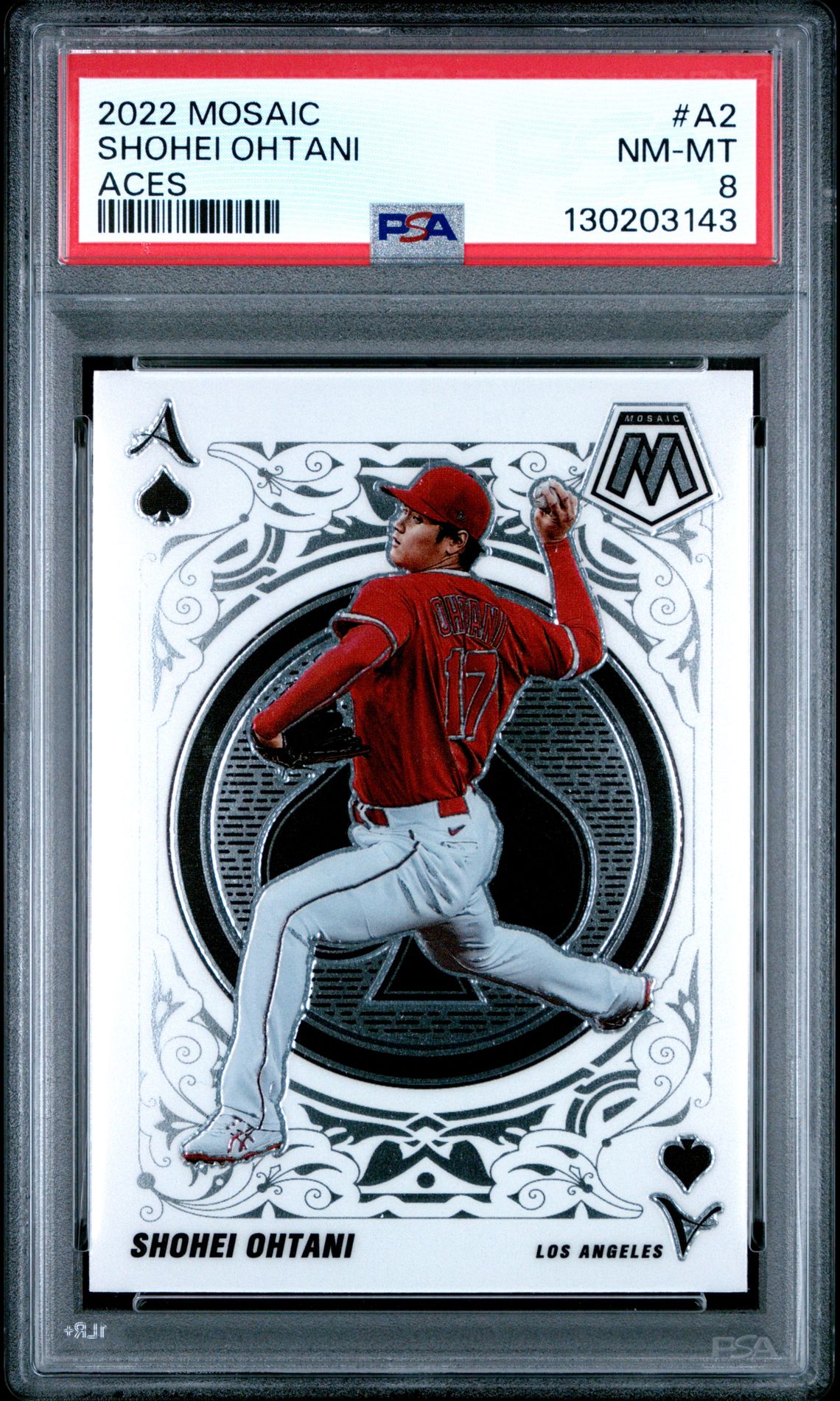 2022 Panini Mosaic Aces Shohei Ohtani #A2 (Aces) Nm-Mt 8 front