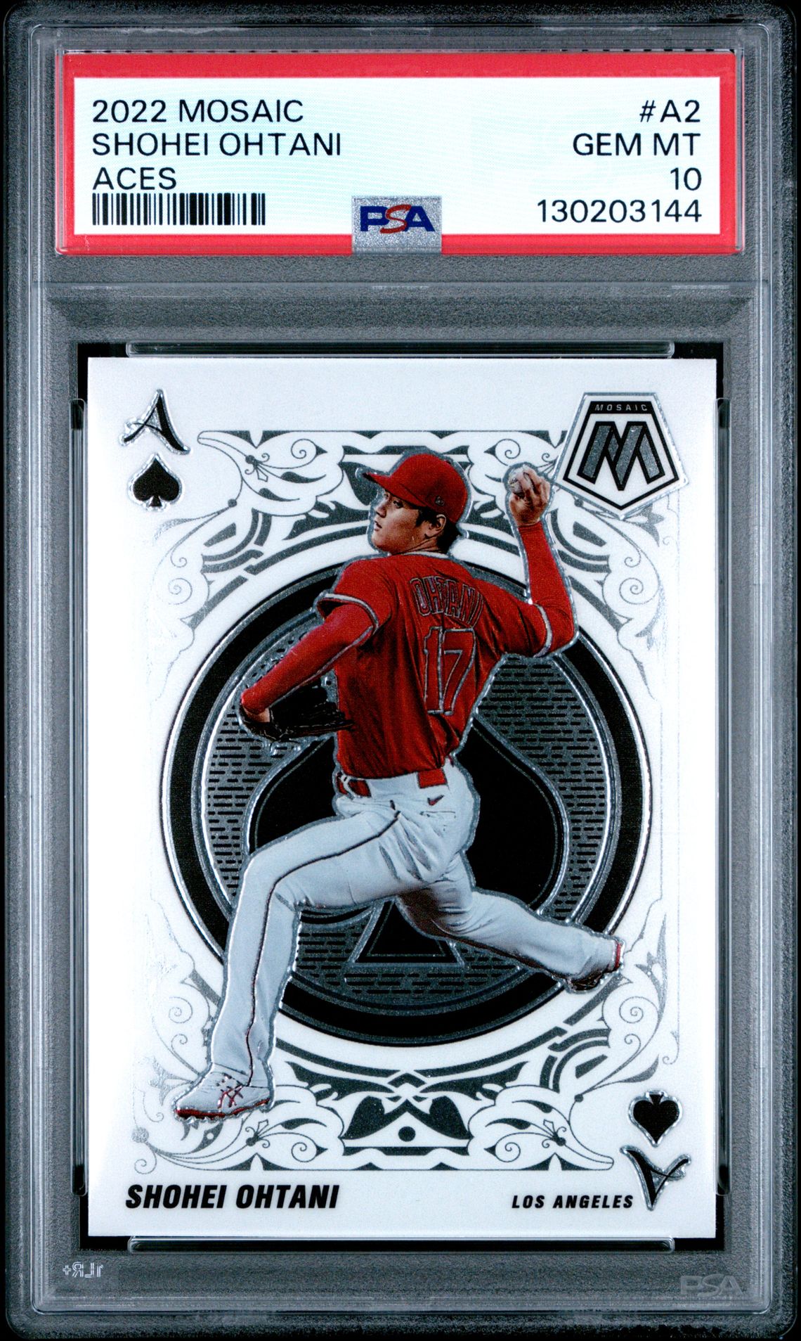 2022 Panini Mosaic Aces Shohei Ohtani #A2 (Aces) Gem Mt 10 front