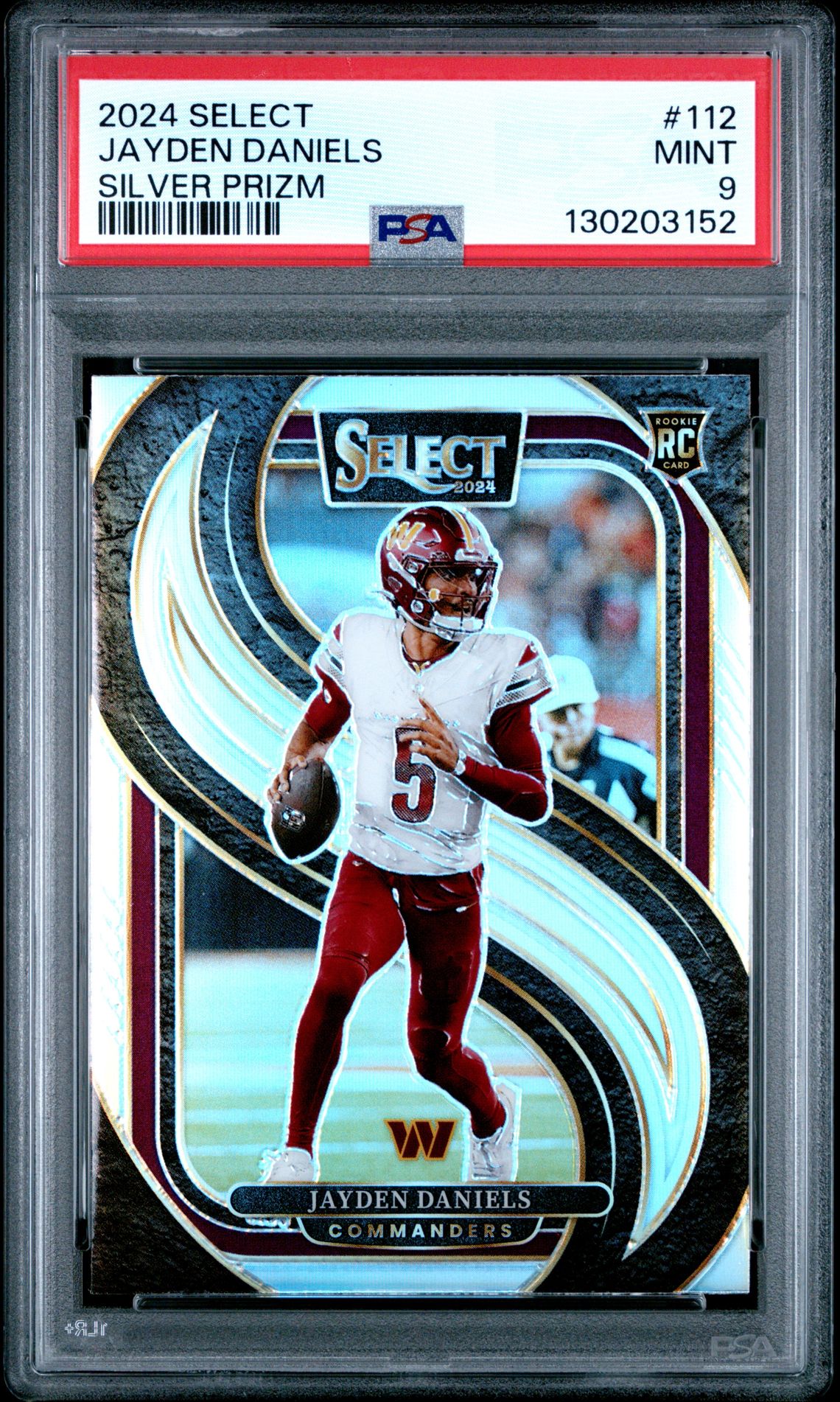 2024 Panini Select Jayden Daniels #112 (Silver Prizm) Mint 9 front