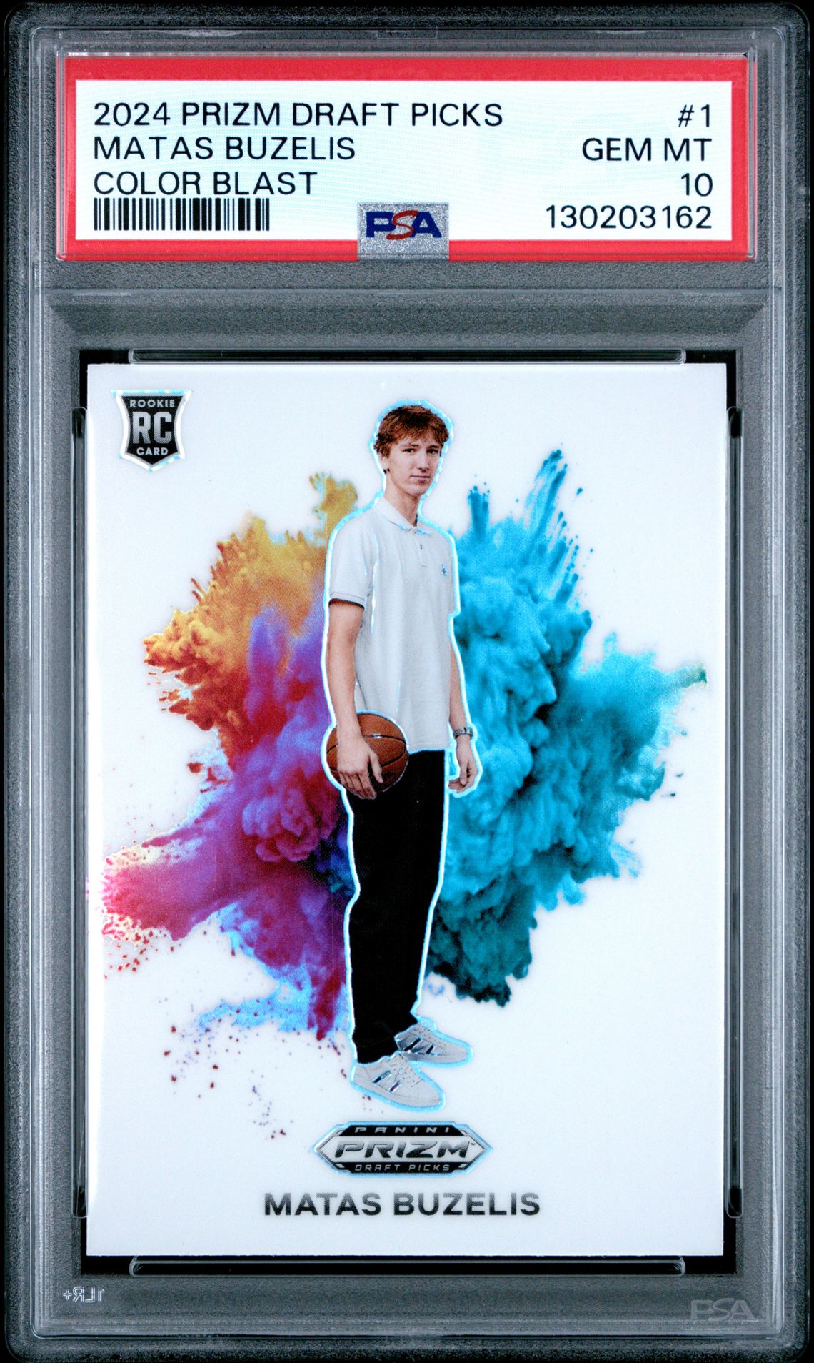 2024 Panini Prizm Draft Picks Color Blast Matas Buzelis #1 Gem Mt 10 front