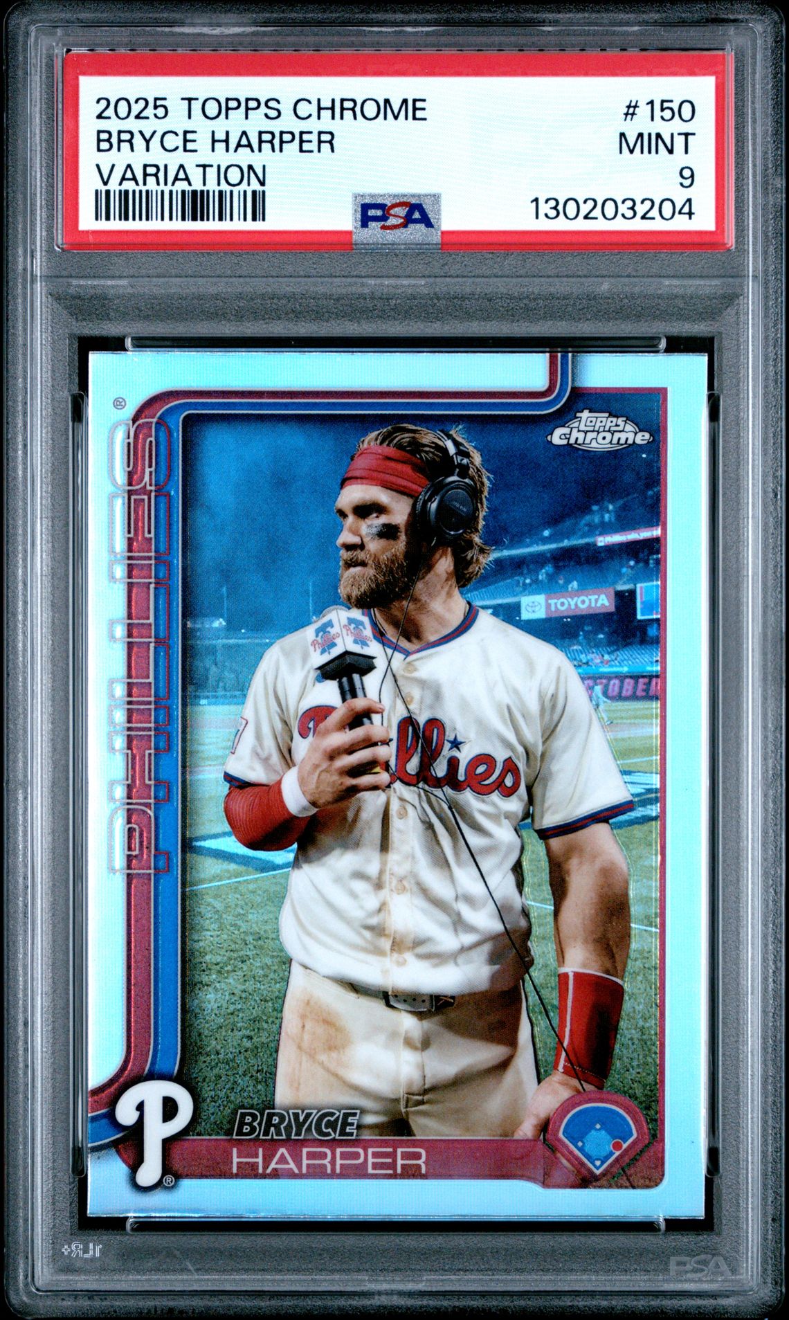 2025 Topps Chrome Bryce Harper #150 (Variation) Mint 9 front