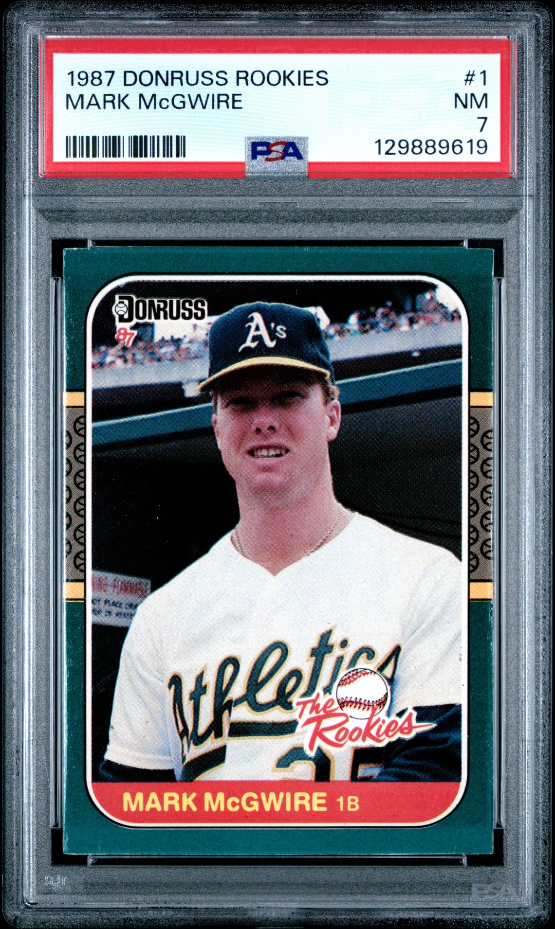 1987 Donruss Rookies Mark Mcgwire #1 Nm 7 front