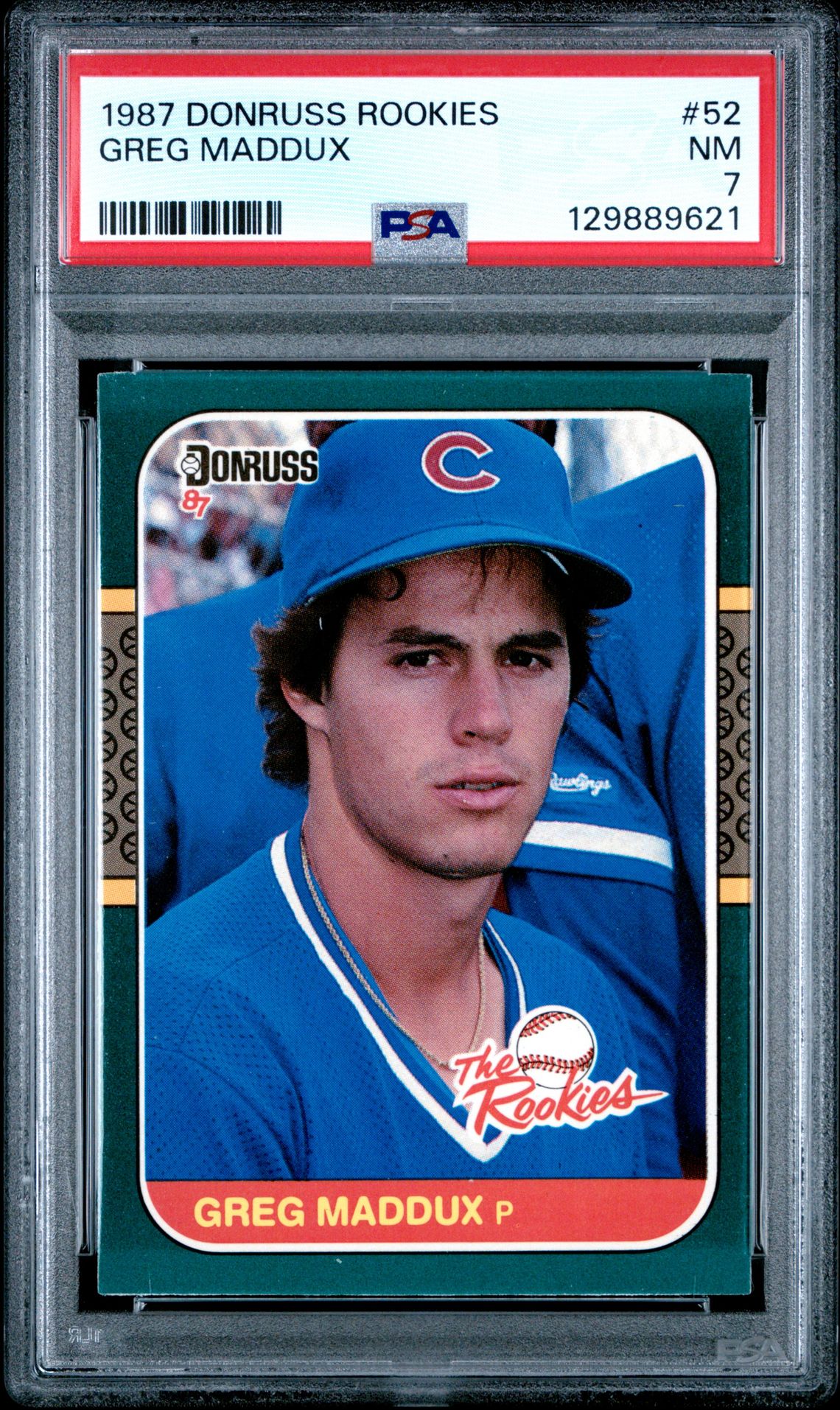 1987 Donruss Rookies Greg Maddux #52 Nm 7 front