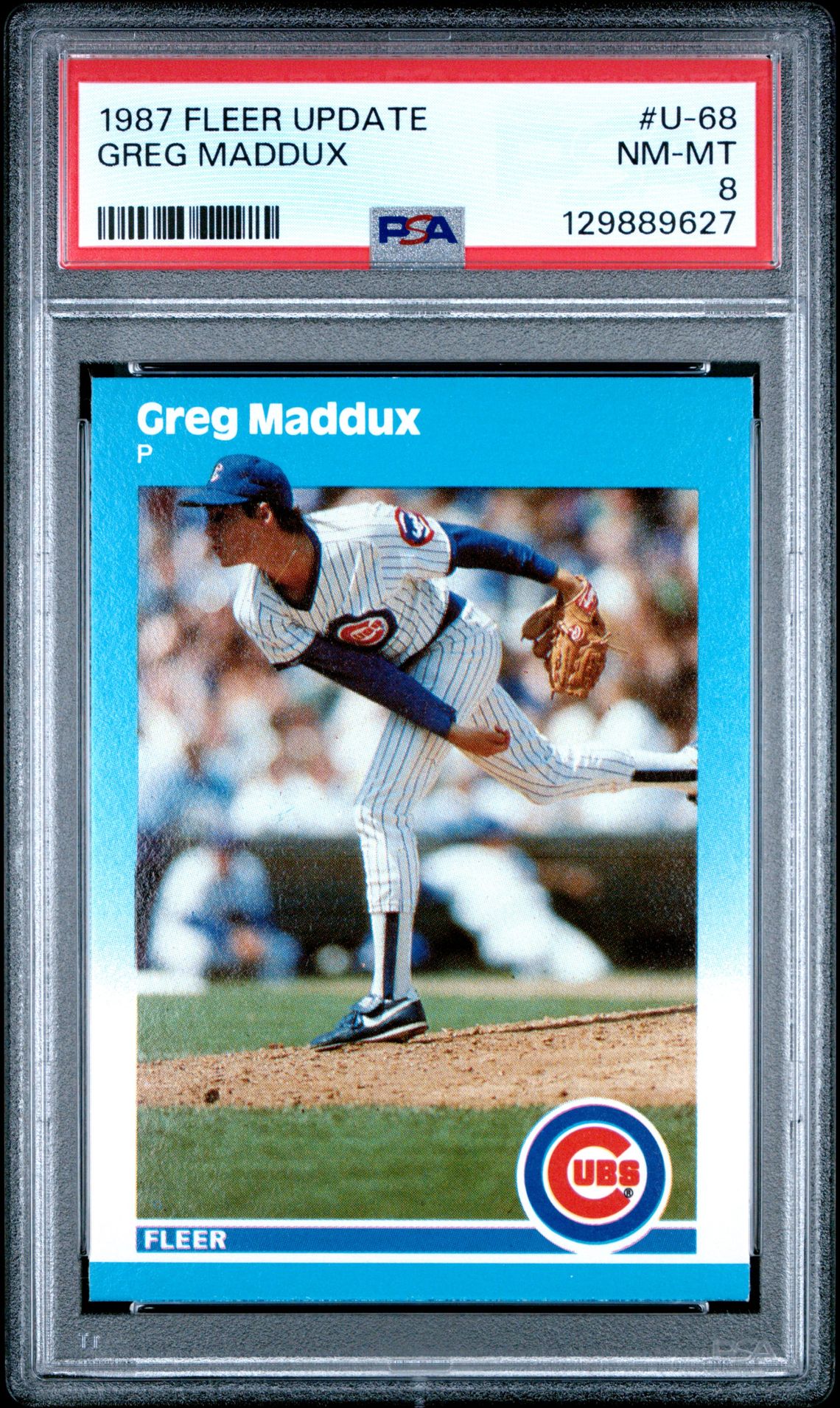 1987 Fleer Update Greg Maddux #U-68 Nm-Mt 8 front