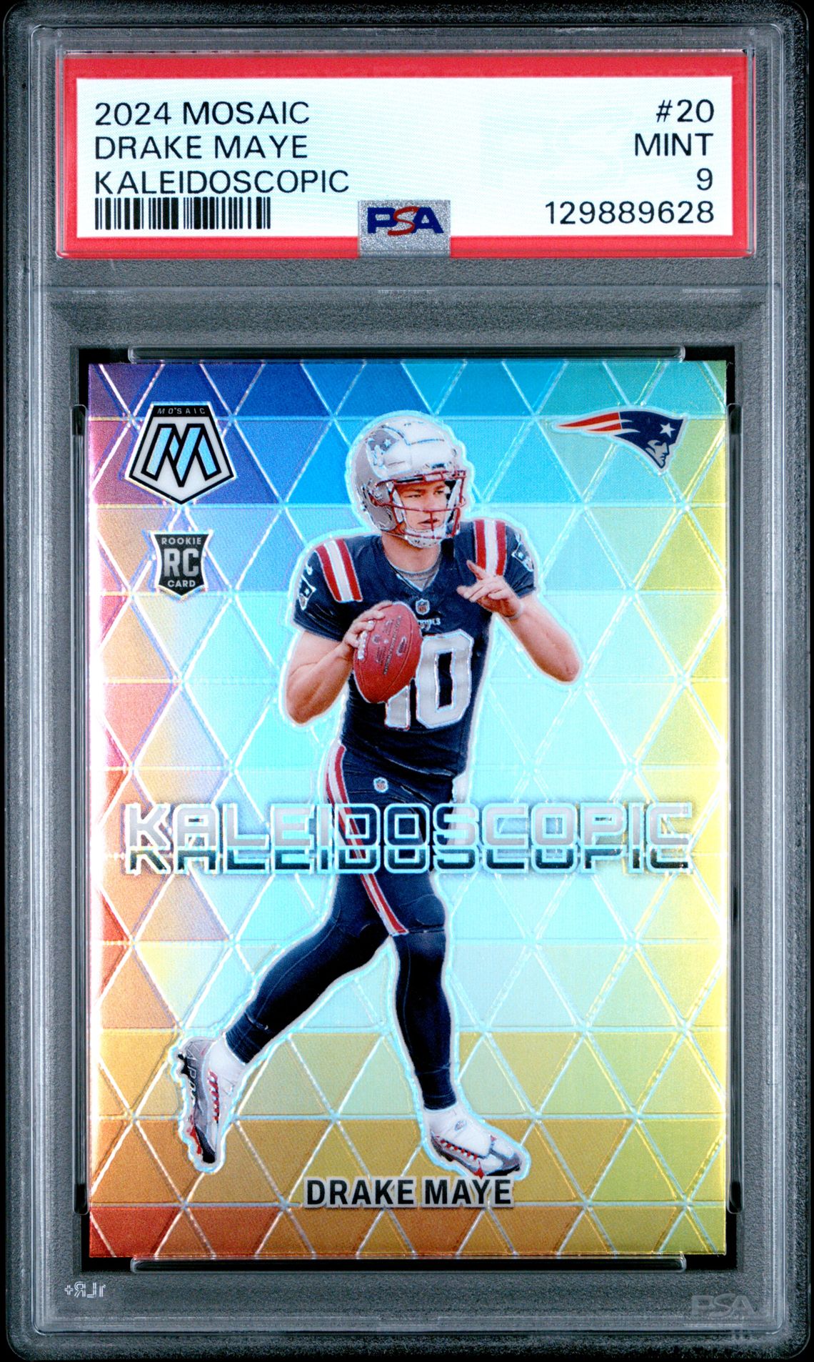 2024 Panini Mosaic Kaleidoscopic Drake Maye #20 Mint 9 front