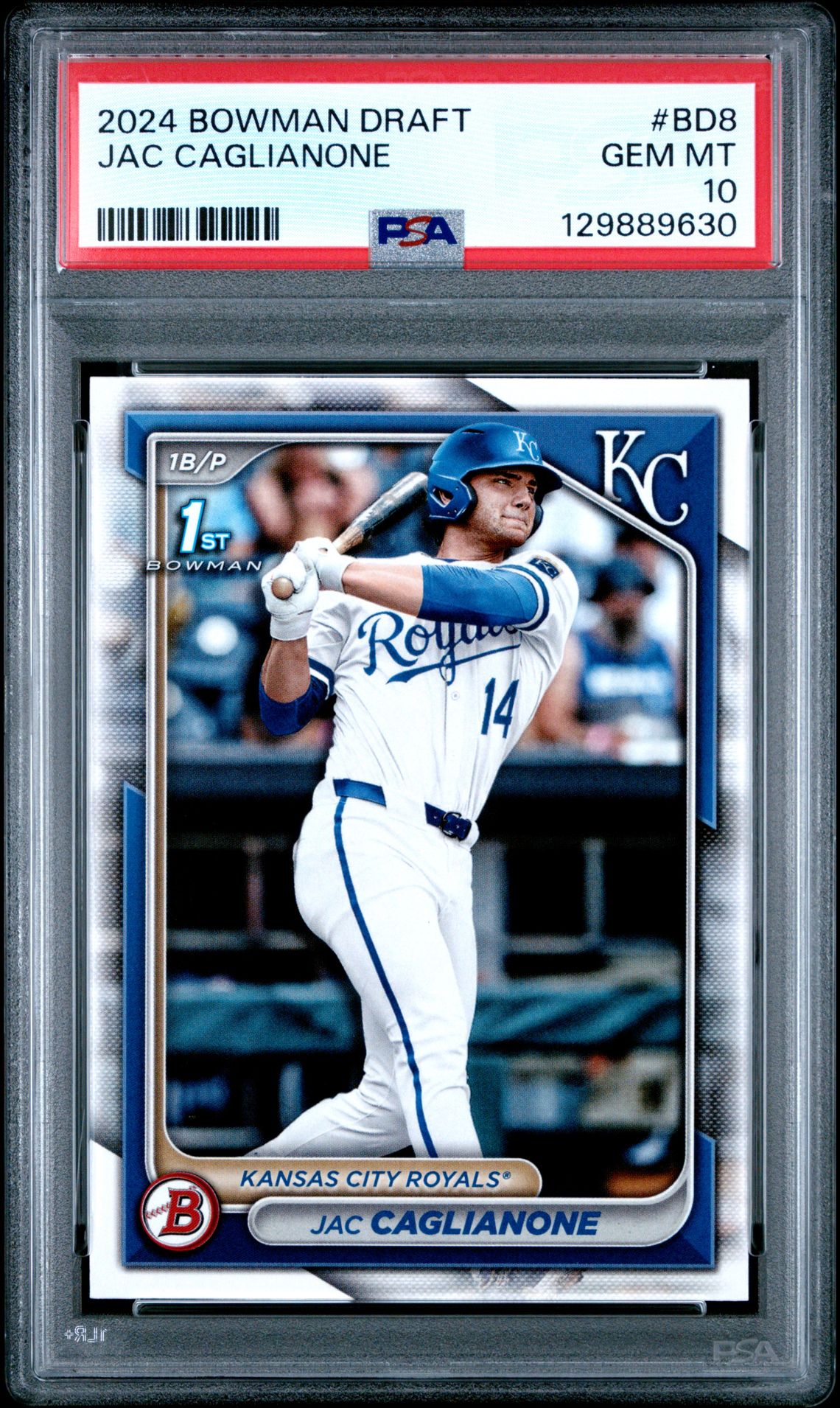 2024 Bowman Draft Jac Caglianone #Bd8 Gem Mt 10 front