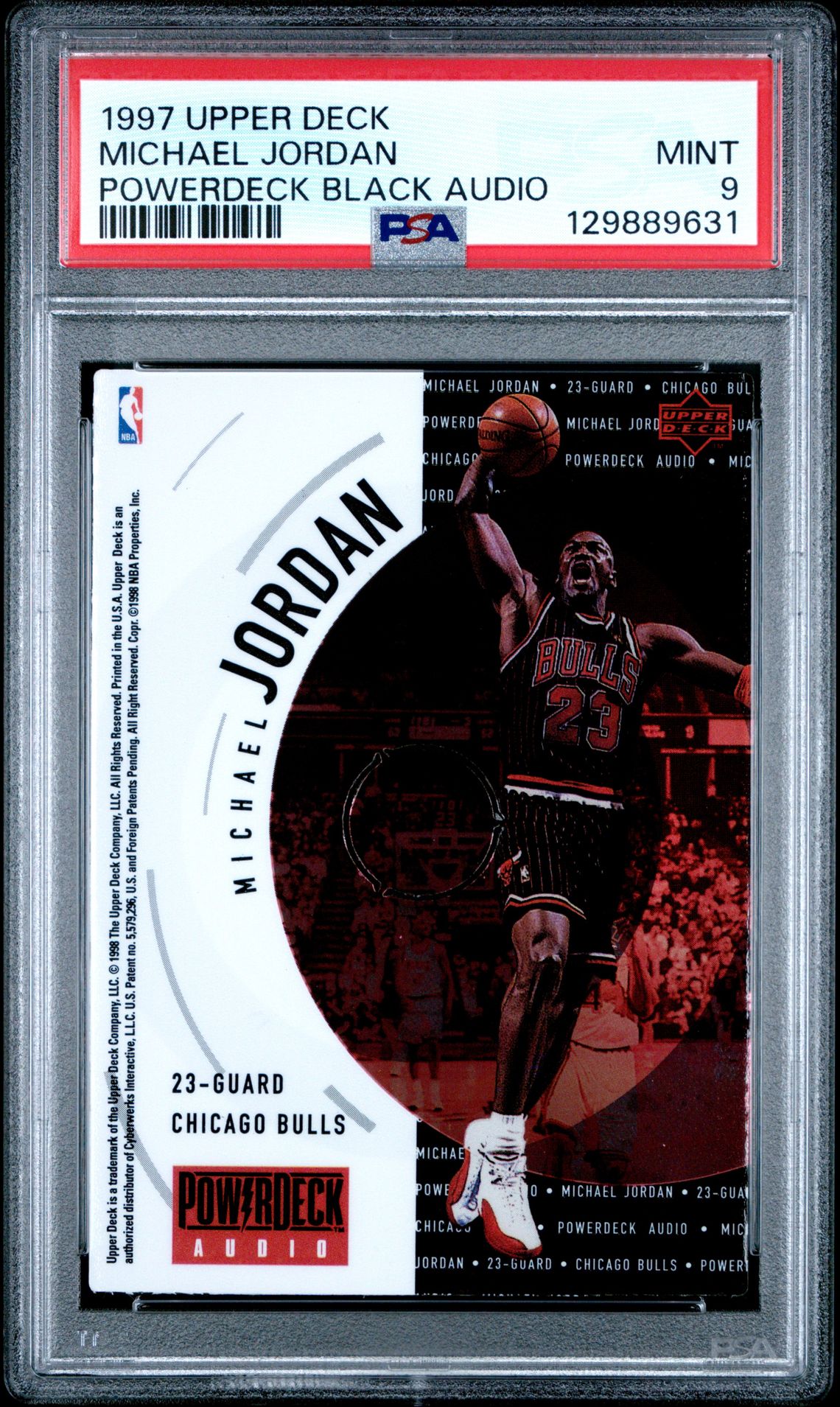 1997 Upper Deck Michael Jordan (Powerdeck Black Audio) Mint 9 front