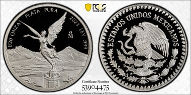 2023-Mo 1/20 oz Libertad Ag PR70DCAM