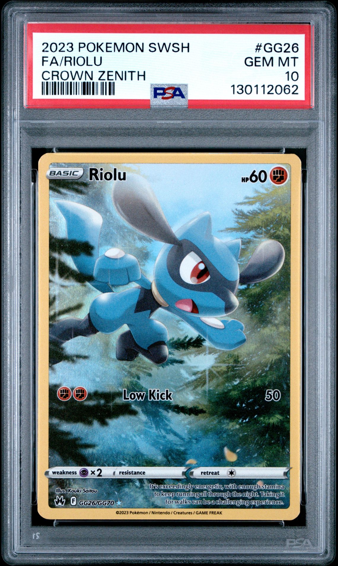 2023 Pokemon Sword And Shield Crown Zenith Fa/Riolu #Gg26 (Crown Zenith) Gem Mt 10 front