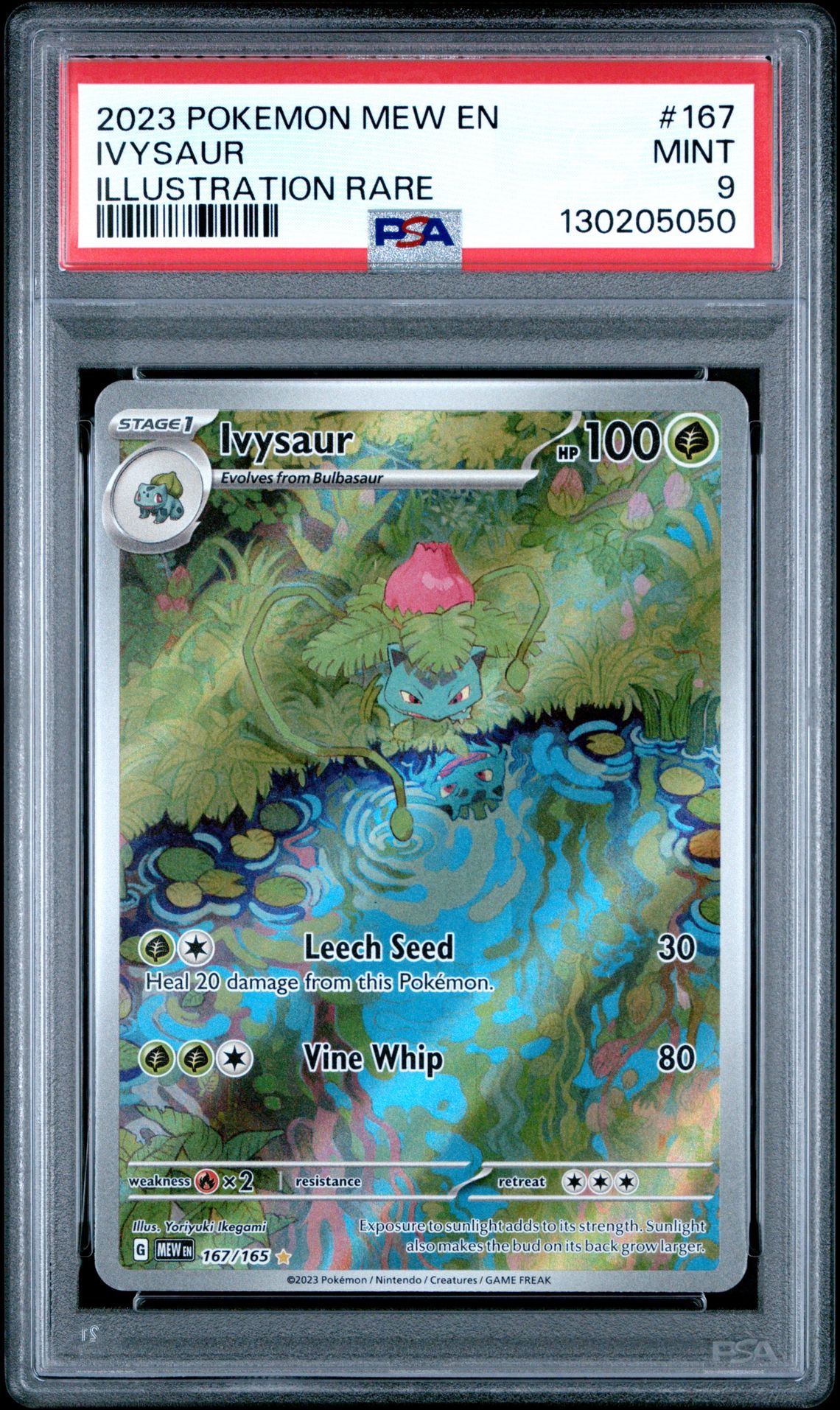 2023 Pokemon Mew En-151 Ivysaur #167 (Illustration Rare) Mint 9 front