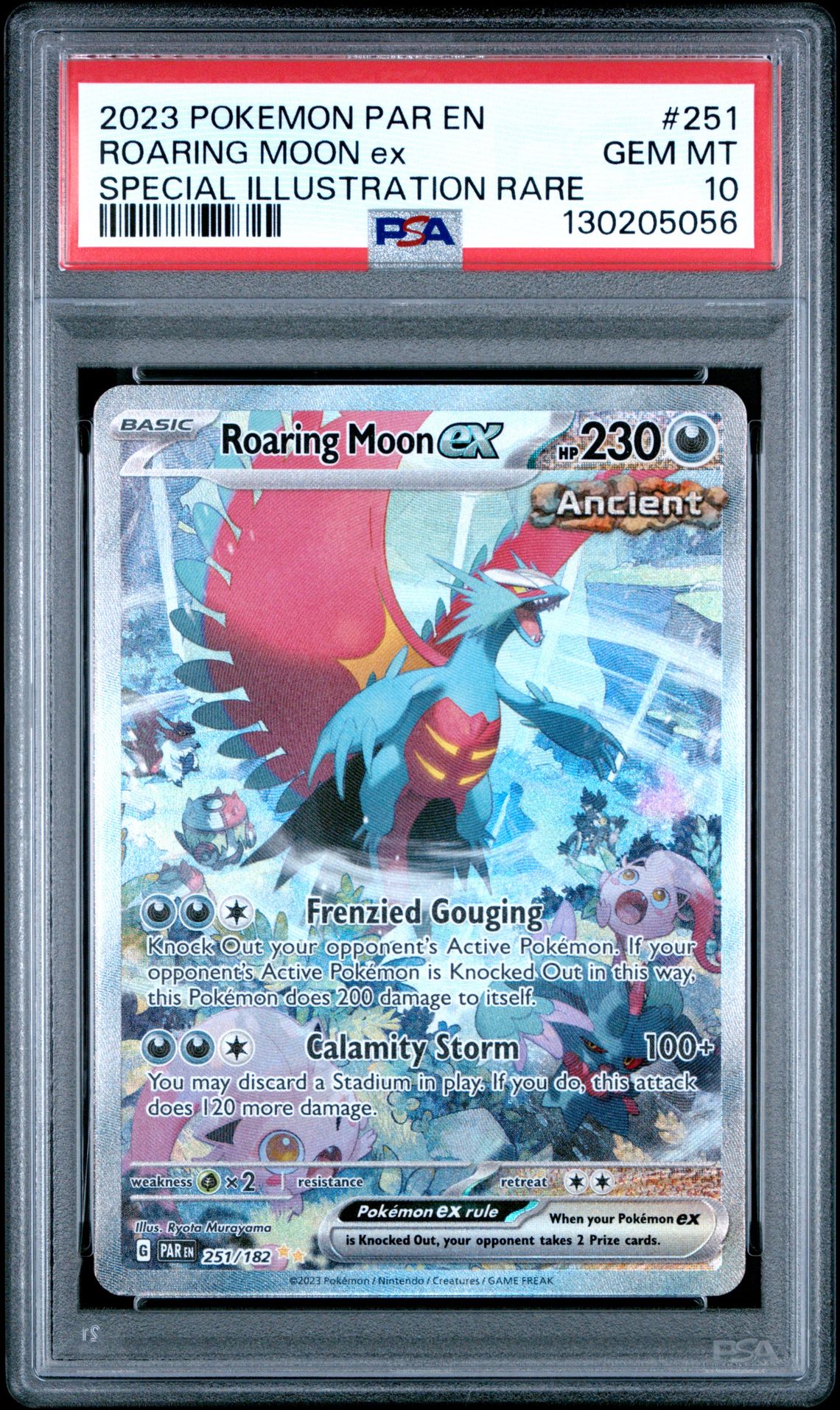 2023 Pokemon Par En-Paradox Rift Roaring Moon Ex #251 (Special Illustration Rare) Gem Mt 10 front