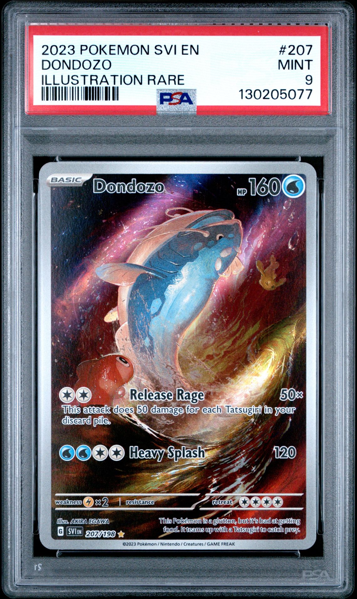 2023 Pokemon Svi En-Scarlet & Violet Dondozo #207 (Illustration Rare) Mint 9 front