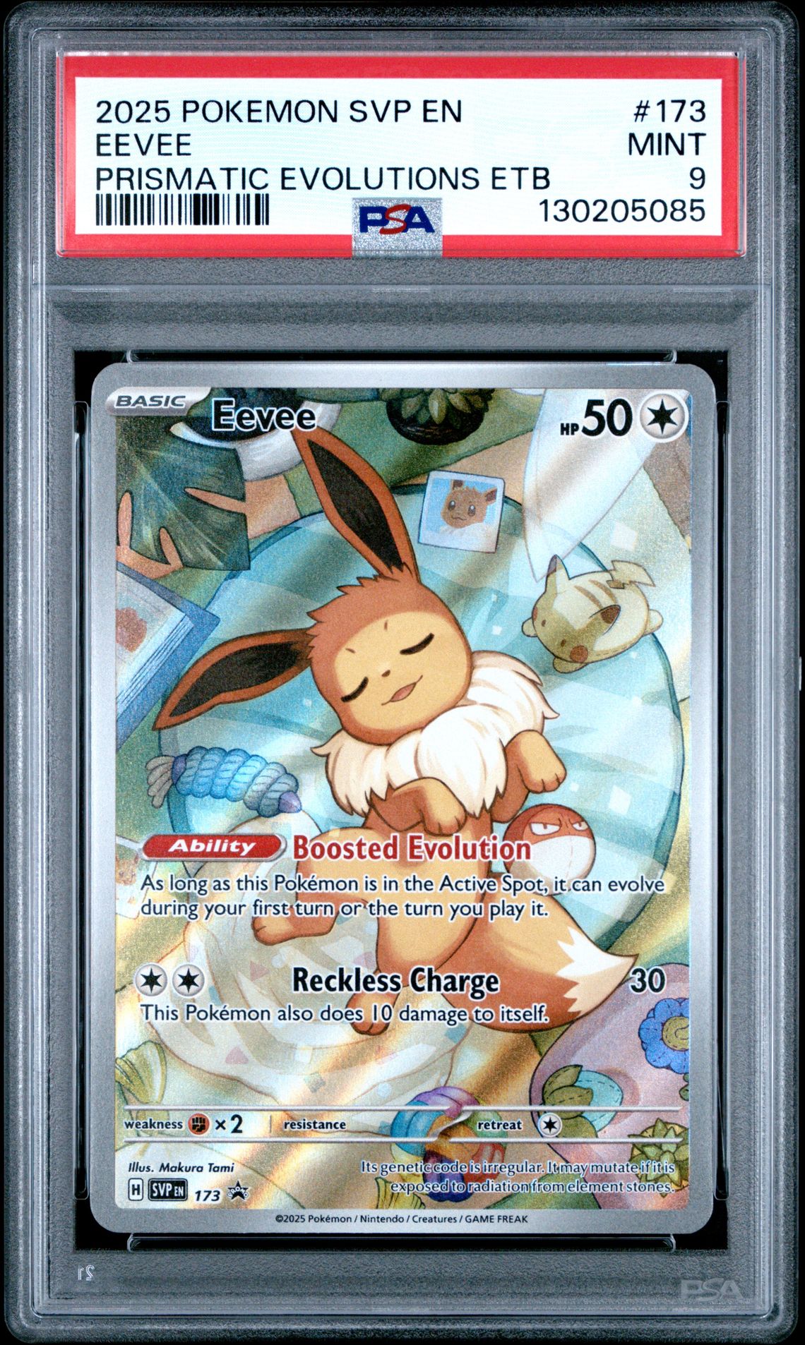 2025 Pokemon Svp En-Sv Black Star Promo Eevee #173 (Prismatic Evolutions Etb) Mint 9 front