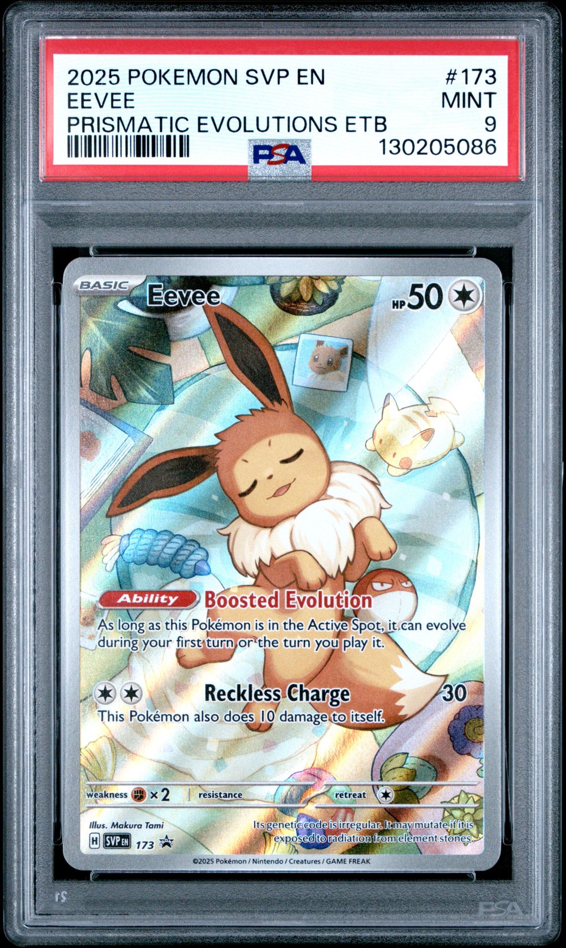 2025 Pokemon Svp En-Sv Black Star Promo Eevee #173 (Prismatic Evolutions Etb) Mint 9 front