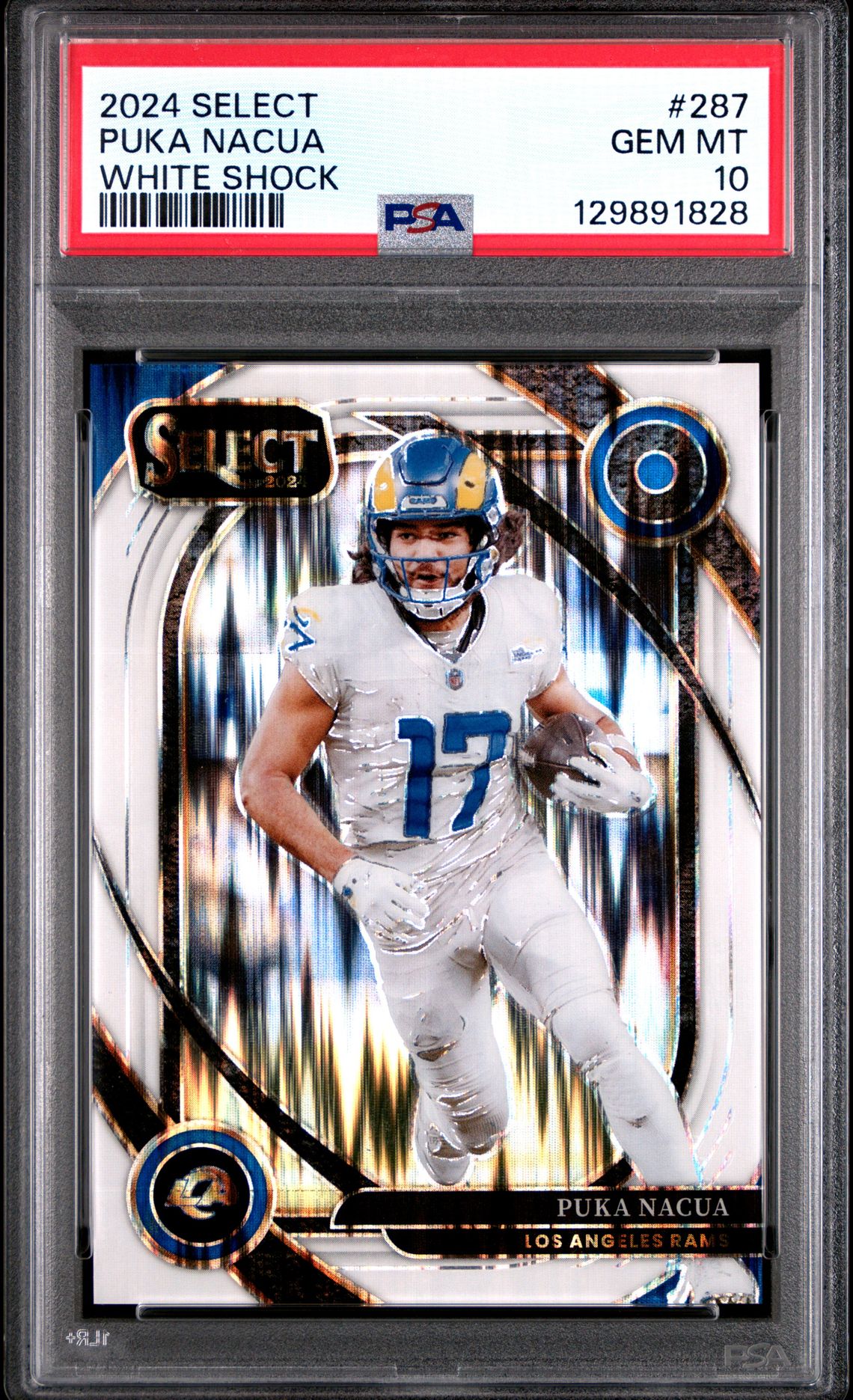 2024 Panini Select Puka Nacua #287 (White Shock) Gem Mt 10 front