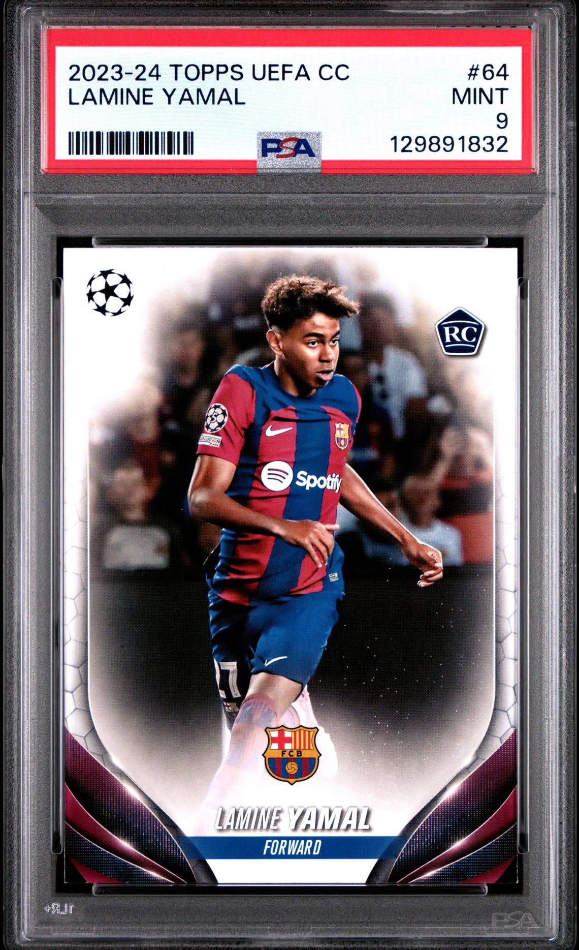 2023-24 Topps Uefa Club Competitions Lamine Yamal #64 Mint 9 front