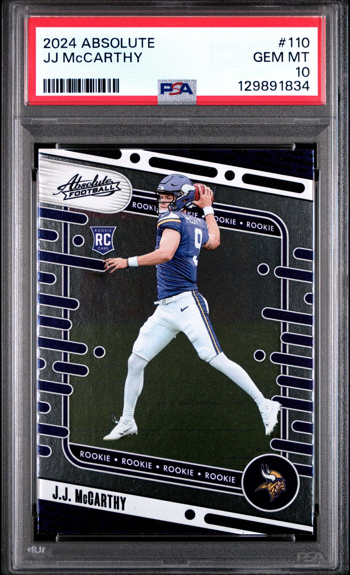 2024 Panini Absolute Jj Mccarthy #110 Gem Mt 10 front