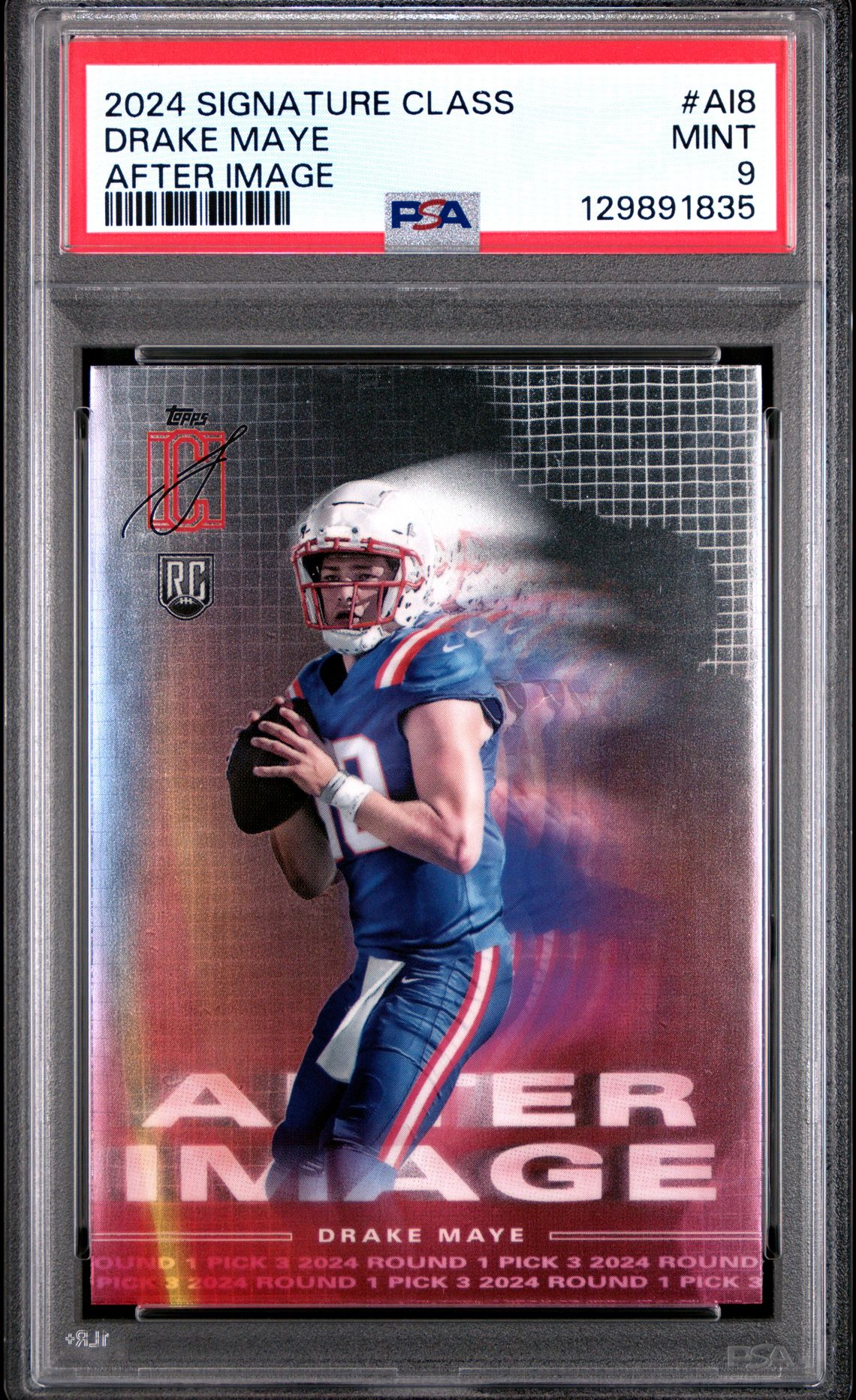 2024 Topps Signature Class After Image Drake Maye #Ai8 Mint 9 front
