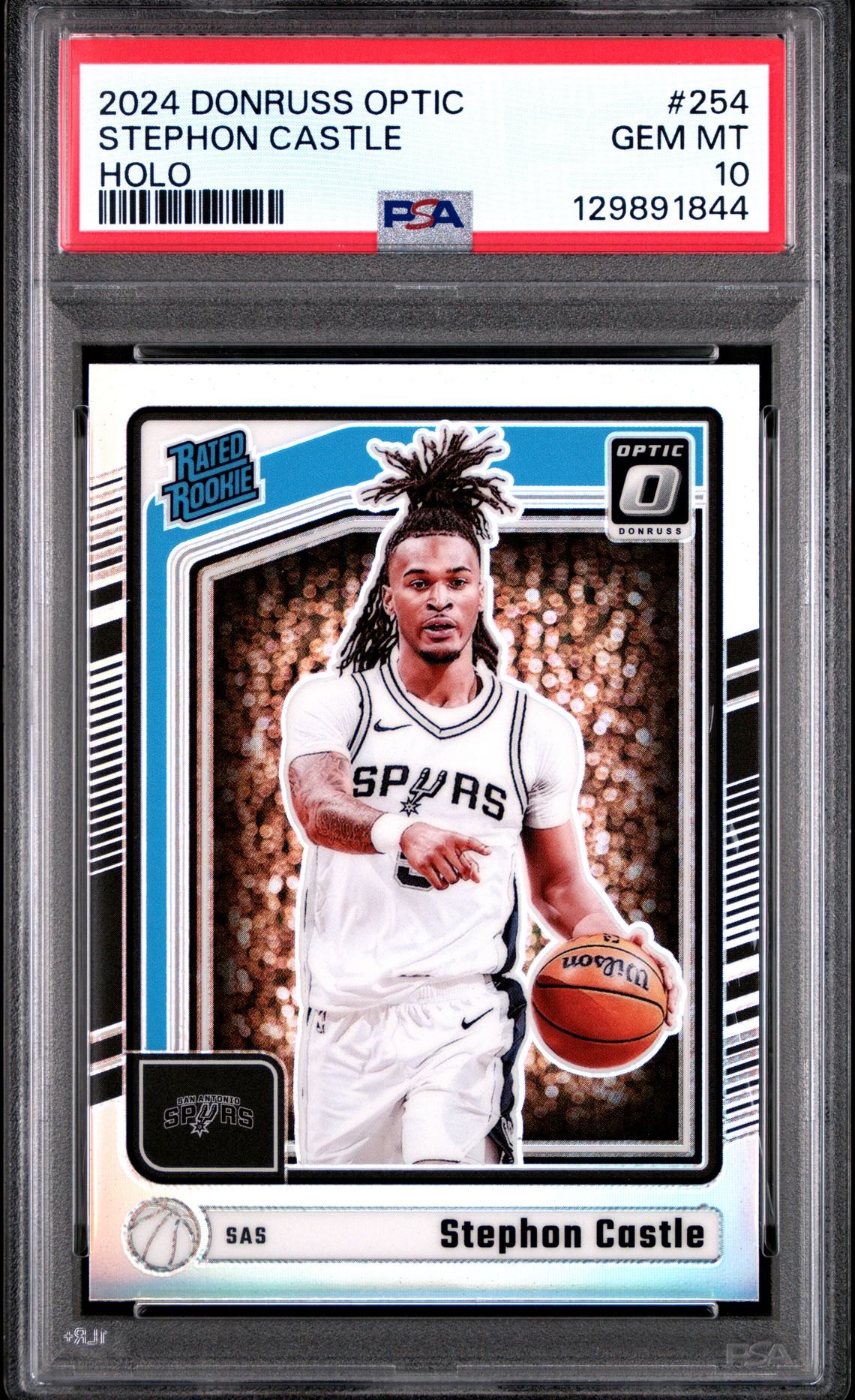 2024 Panini Donruss Optic Stephon Castle #254 (Holo) Gem Mt 10 front