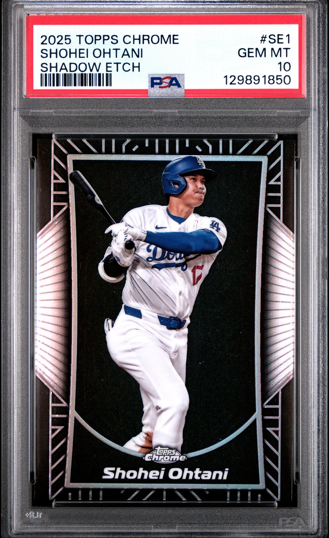 2025 Topps Chrome Shadow Etch Shohei Ohtani #Se1 Gem Mt 10 front