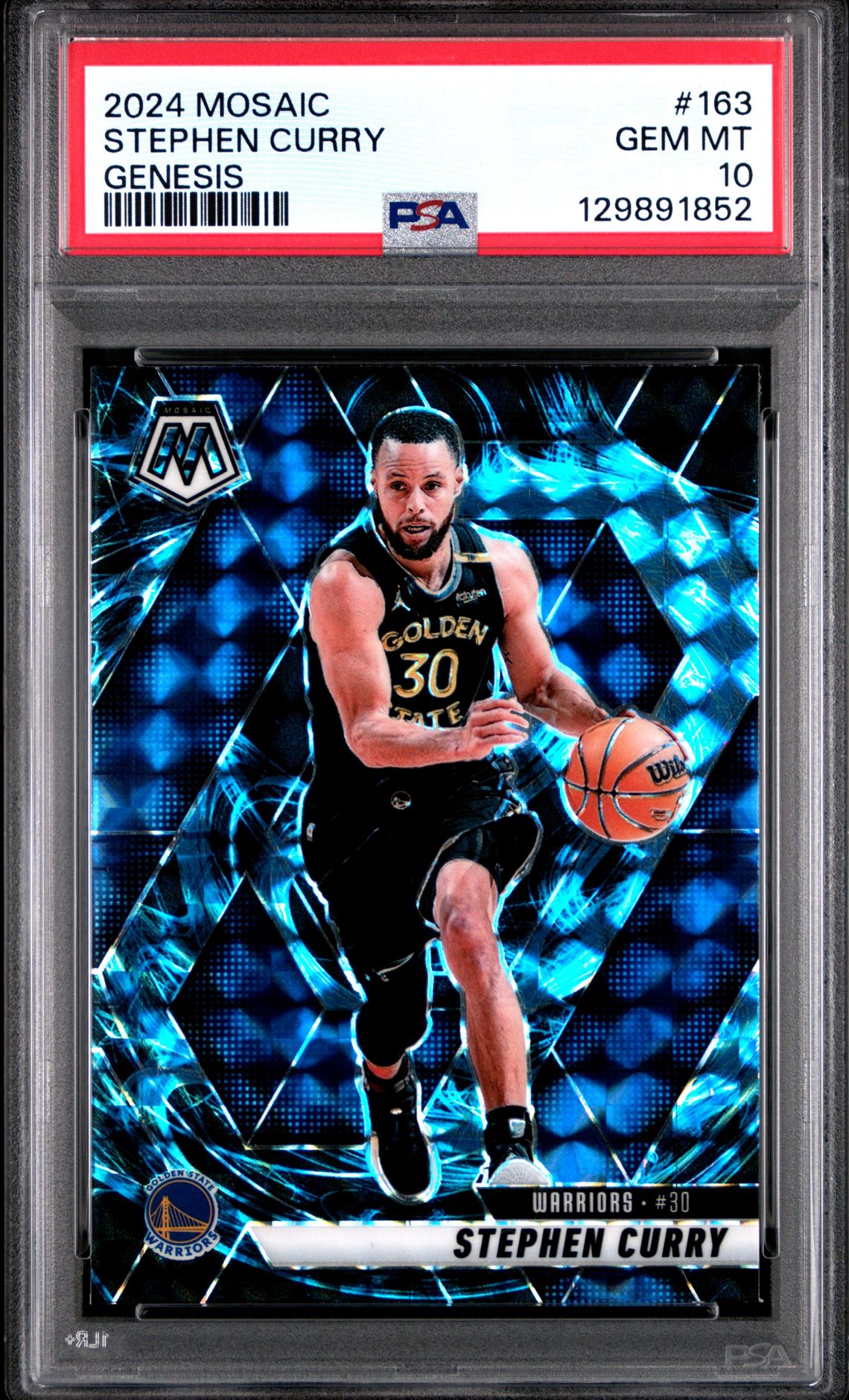 2024 Panini Mosaic Stephen Curry #163 (Genesis) Gem Mt 10 front