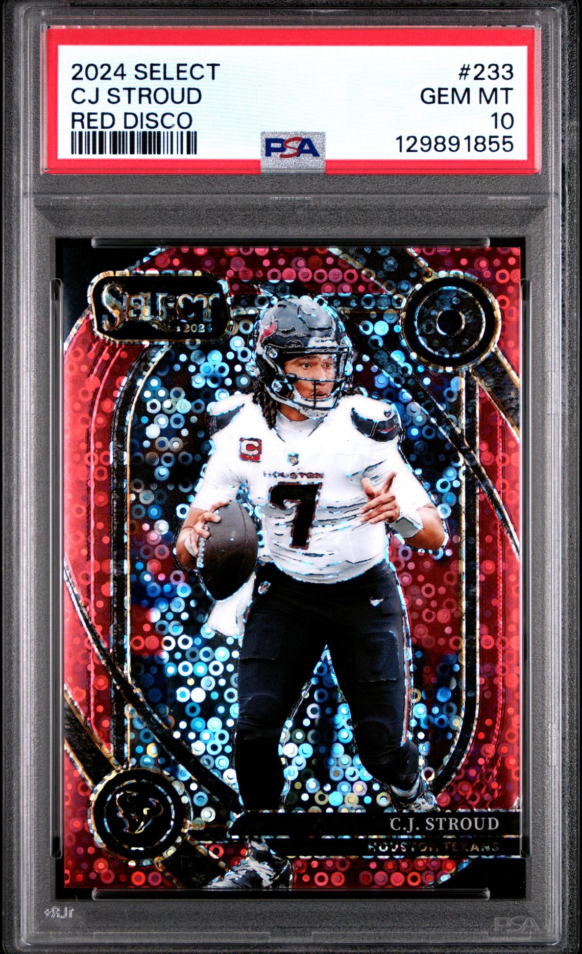 2024 Panini Select Cj Stroud #233 (Red Disco) Gem Mt 10 front