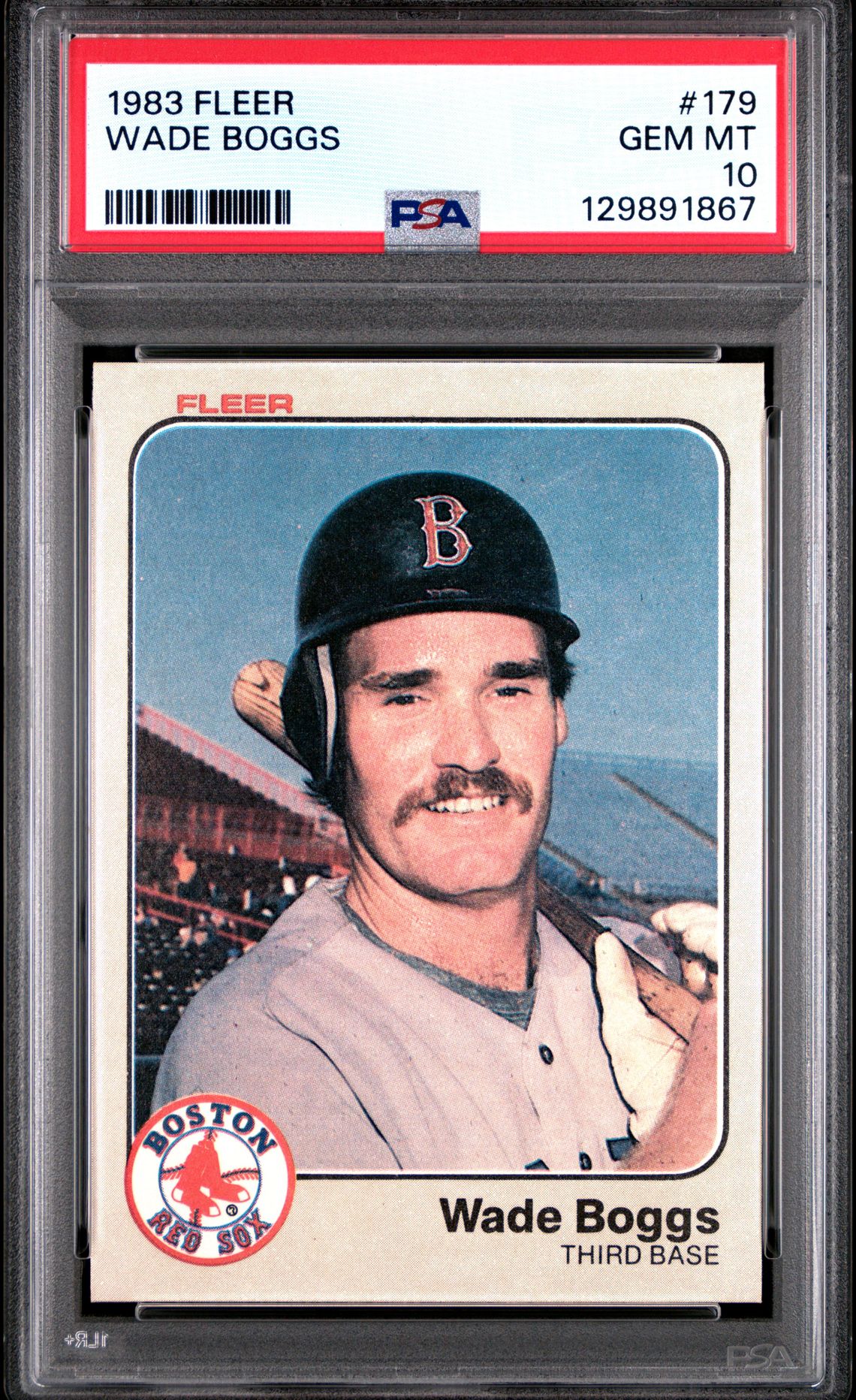 1983 Fleer Wade Boggs #179 Gem Mt 10 front