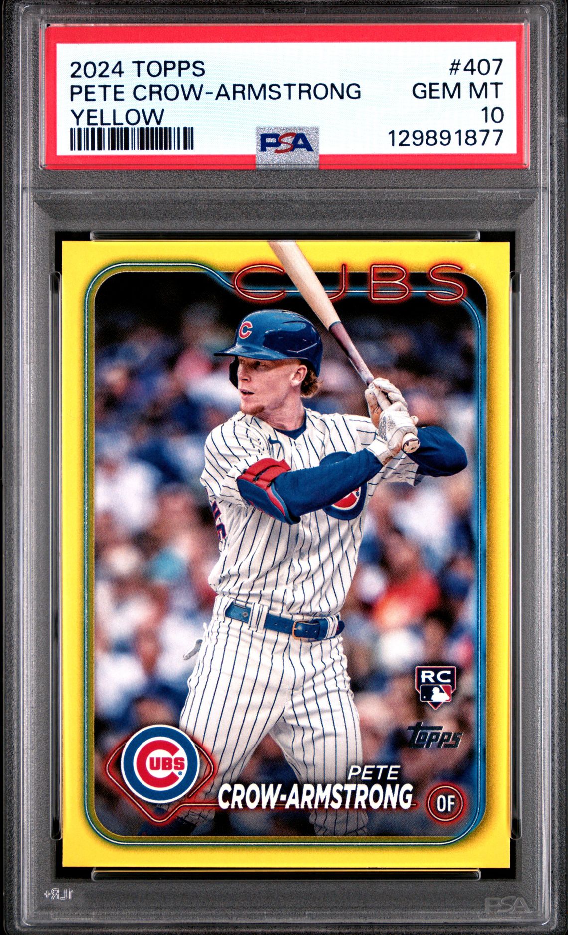 2024 Topps Pete Crow-Armstrong #407 (Yellow) Gem Mt 10 front