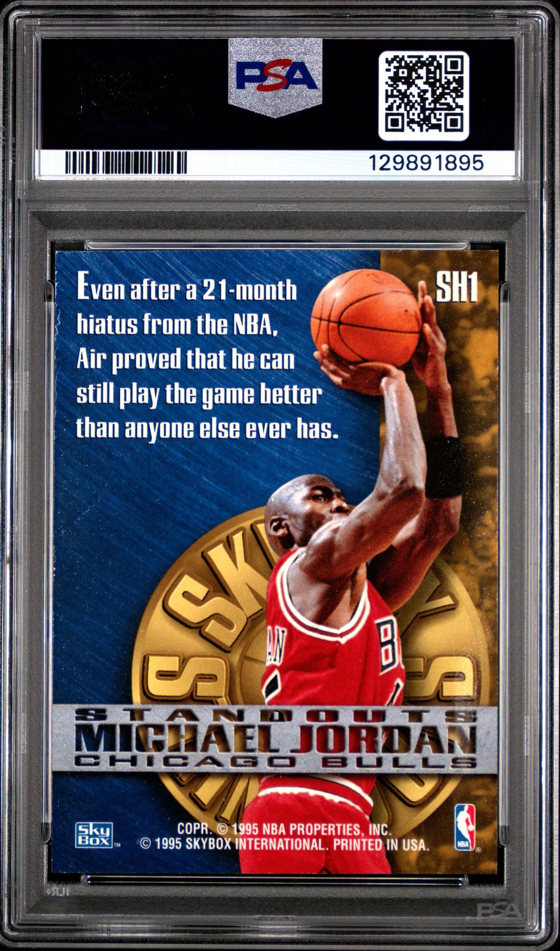 1995 Skybox Premium Standouts Hobby Michael Jordan #Sh1 (Standouts Hobby) Nm 7 back