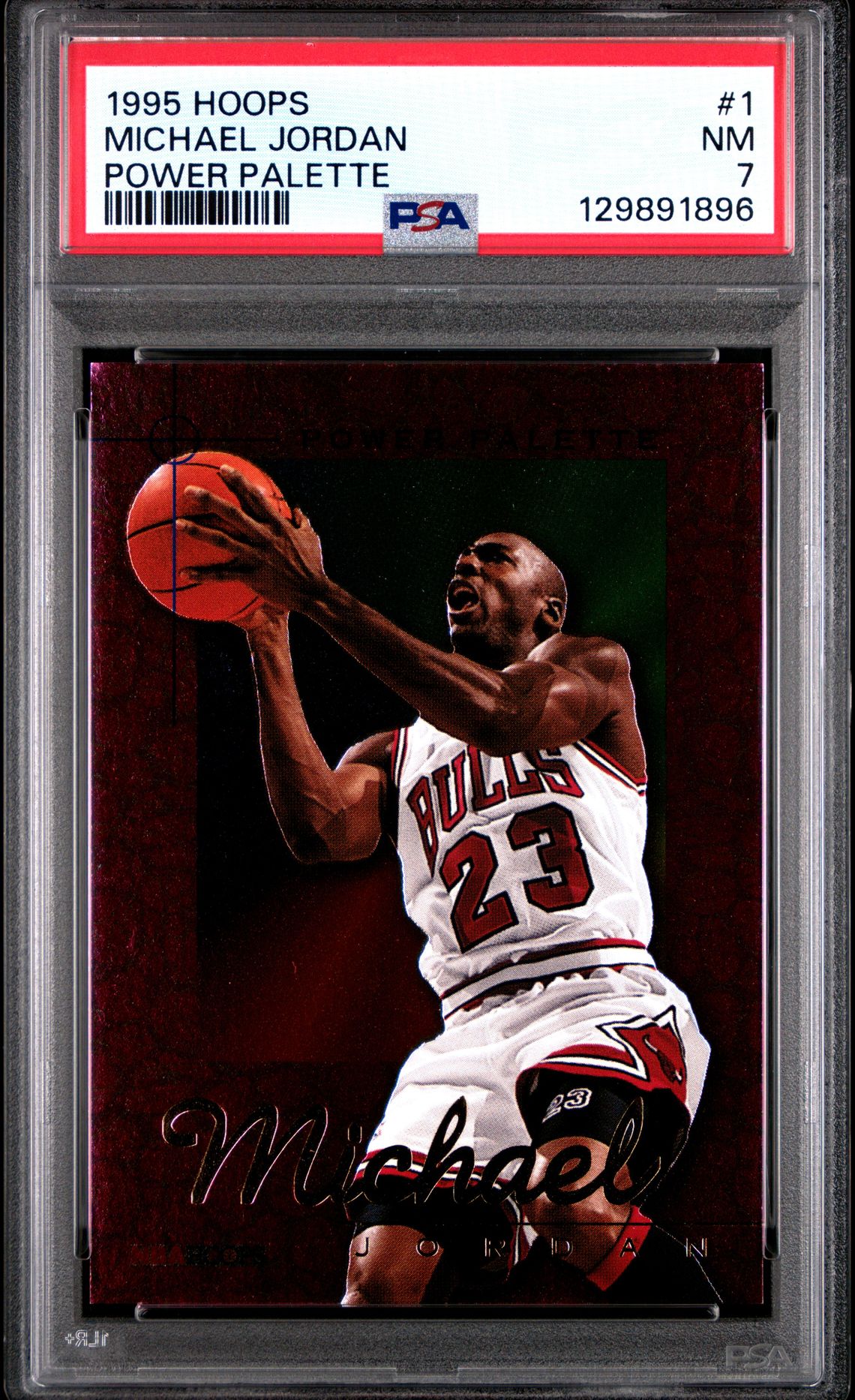 1995 Hoops Power Palette Michael Jordan #1 (Power Palette) Nm 7 front