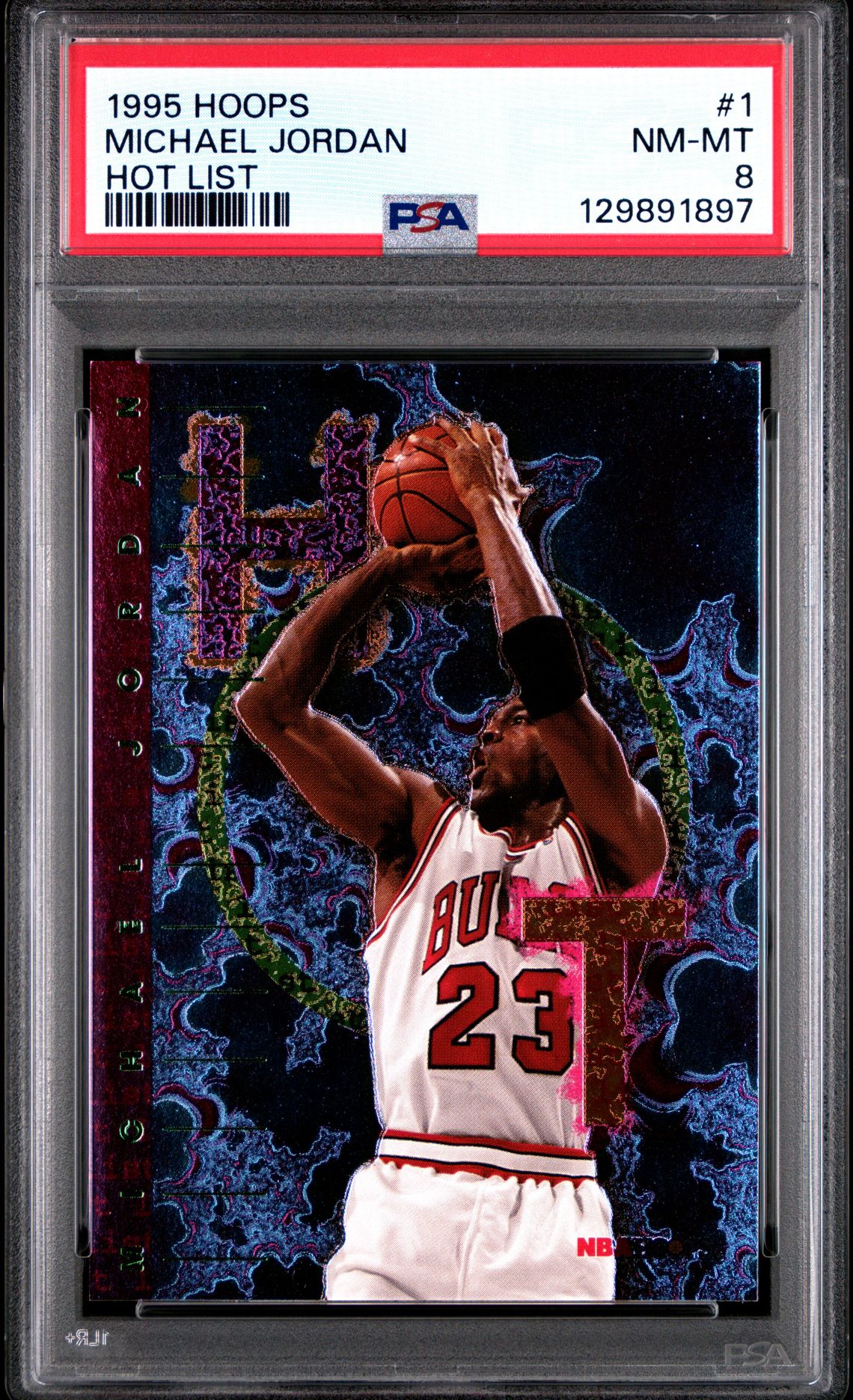 1995 Hoops Hot List Michael Jordan #1 (Hot List) Nm-Mt 8 front