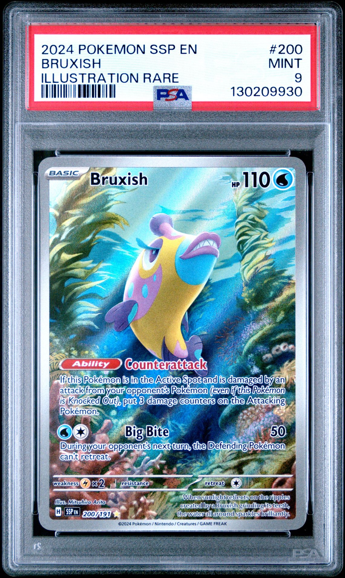 2024 Pokemon POKEMON SSP EN-SURGING SPARKS ILLUSTRATION RARE #200 Bruxish front