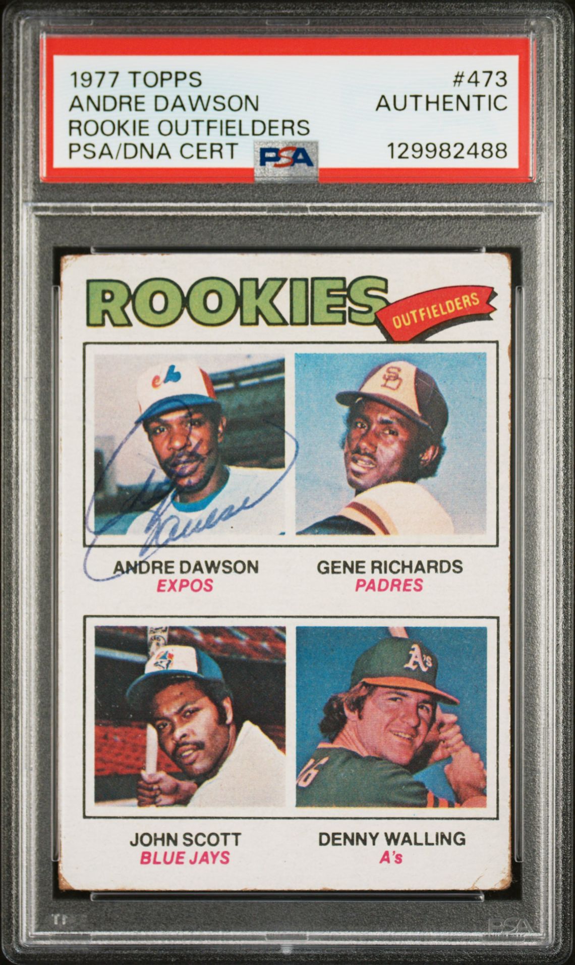1977 Topps Andre Dawson #473 (Rookie Outfielders) N0: Authentic front