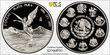 1996-Mo 2 Onza Libertad Ag PR69DCAM