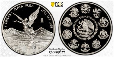 2002-Mo 2 Onza Libertad Ag PR67DCAM