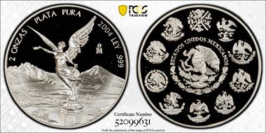 2004-Mo 2 Onza Libertad Ag PR69DCAM