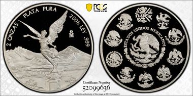 2007-Mo 2 Onza Libertad Ag PR69DCAM