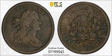 1804 1/2C C-10, Crosslet 4, Stems F15BN