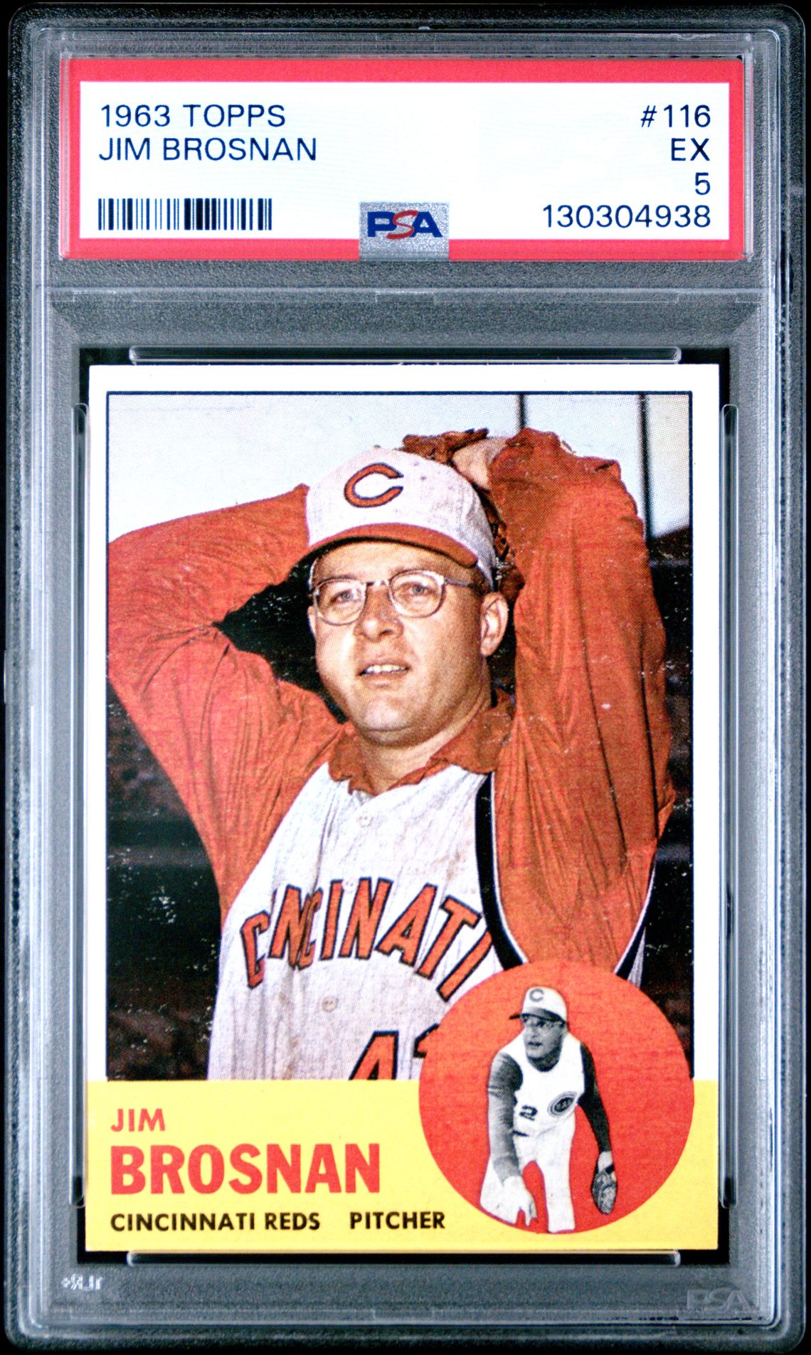 1963 Topps Jim Brosnan #116 Ex 5 front