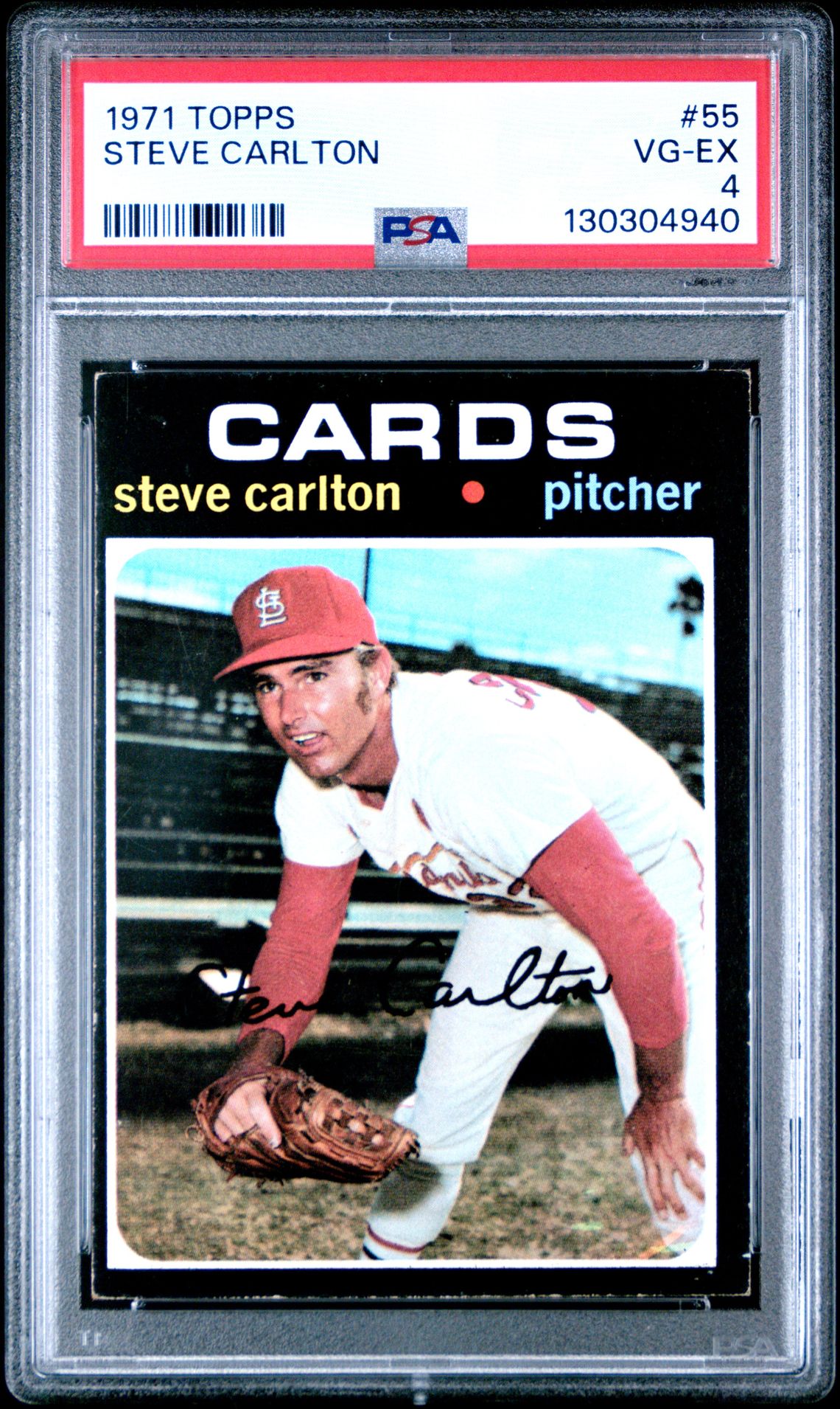 1971 Topps Steve Carlton #55 Vg-Ex 4 front