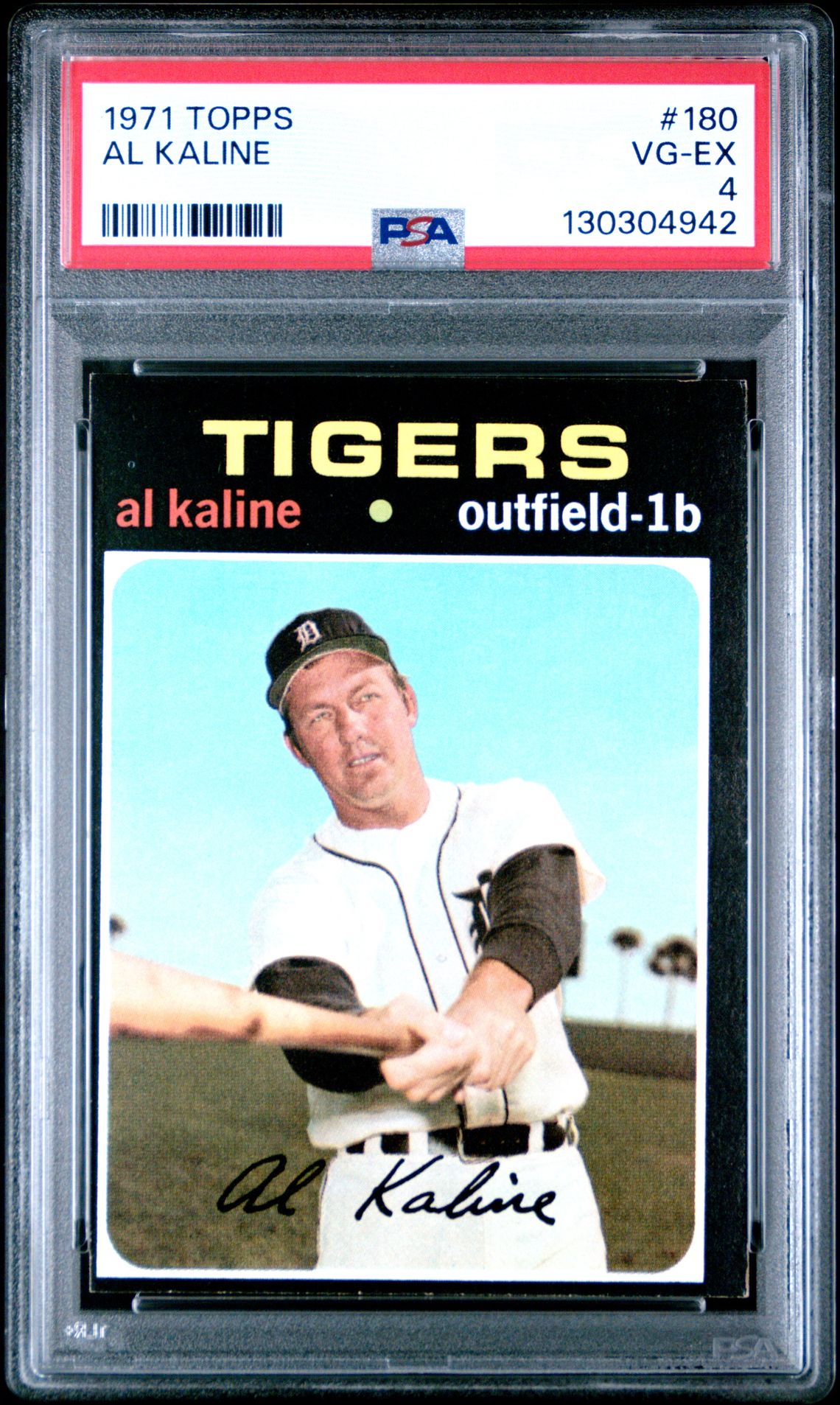 1971 Topps Al Kaline #180 Vg-Ex 4 front