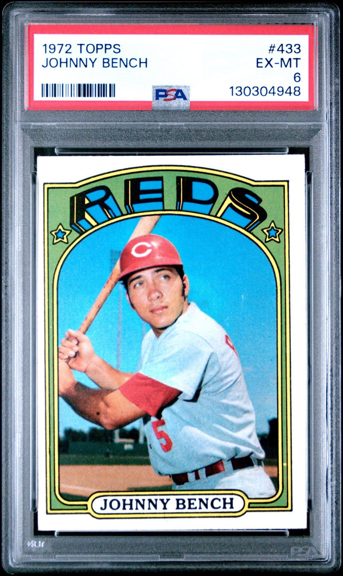 1972 Topps Johnny Bench #433 Ex-Mt 6 front