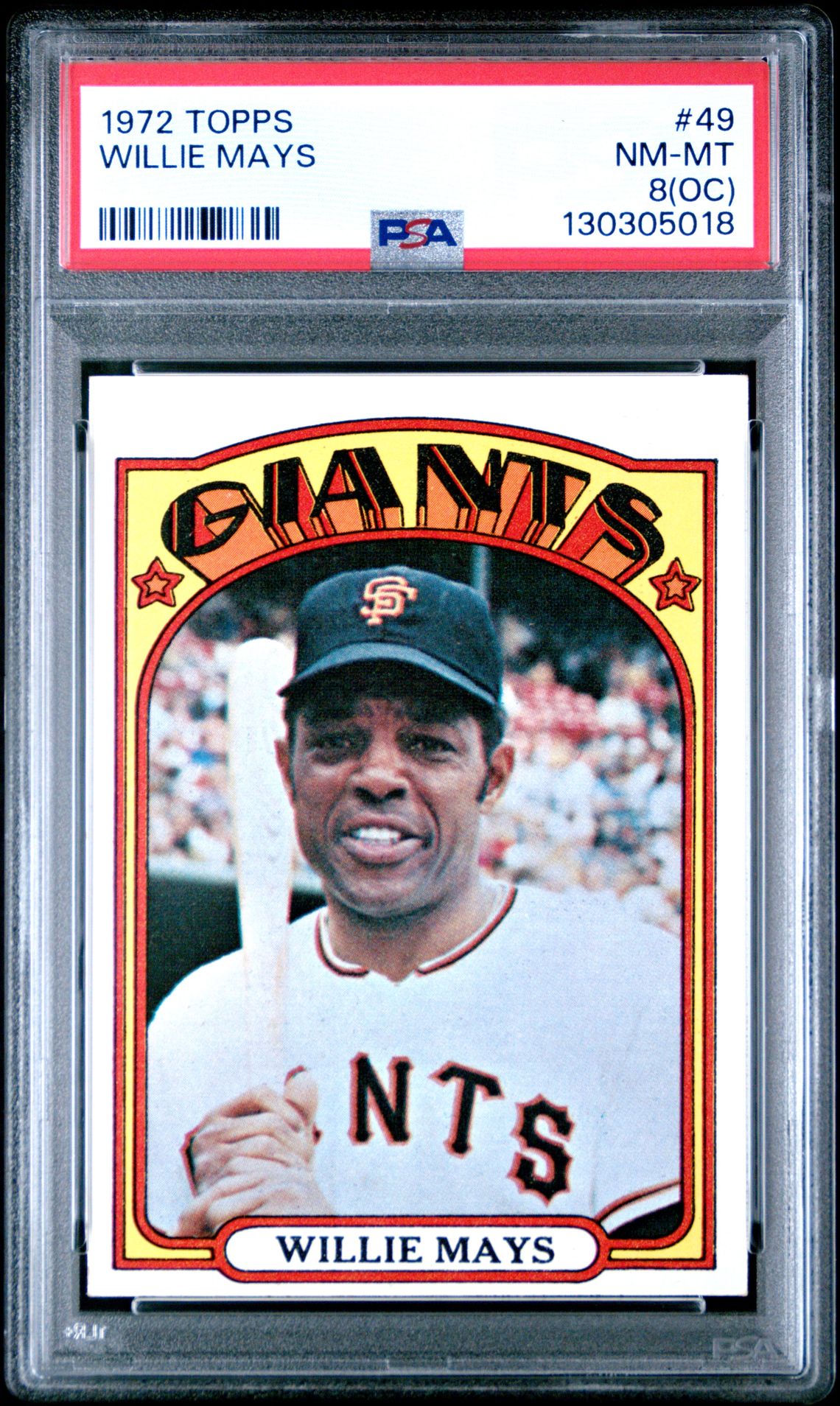 1972 Topps Willie Mays #49 Nm-Mt 8 (Oc) front