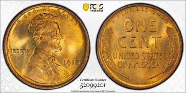 1918 1C MS65RD