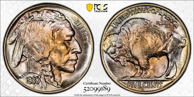 1938-D 5C Buffalo MS67+