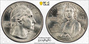 2024-P 25C Dr. Mary Edwards Walker MS64