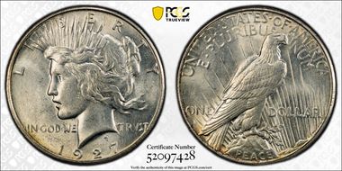 1927-S $1 AU58
